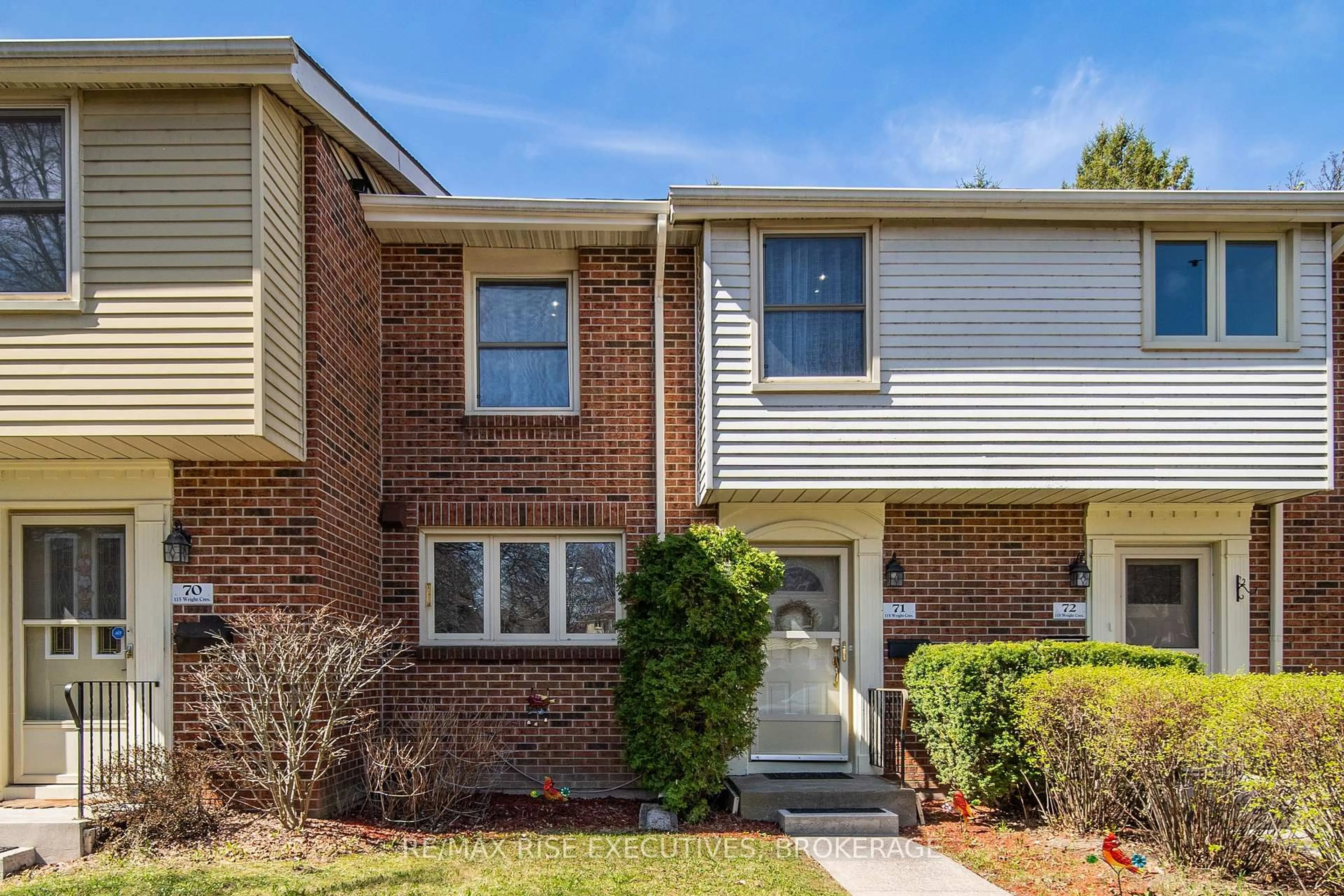 Home with brick exterior material, street for 115 WRIGHT Cres #71, Kingston Ontario K7L 4T8