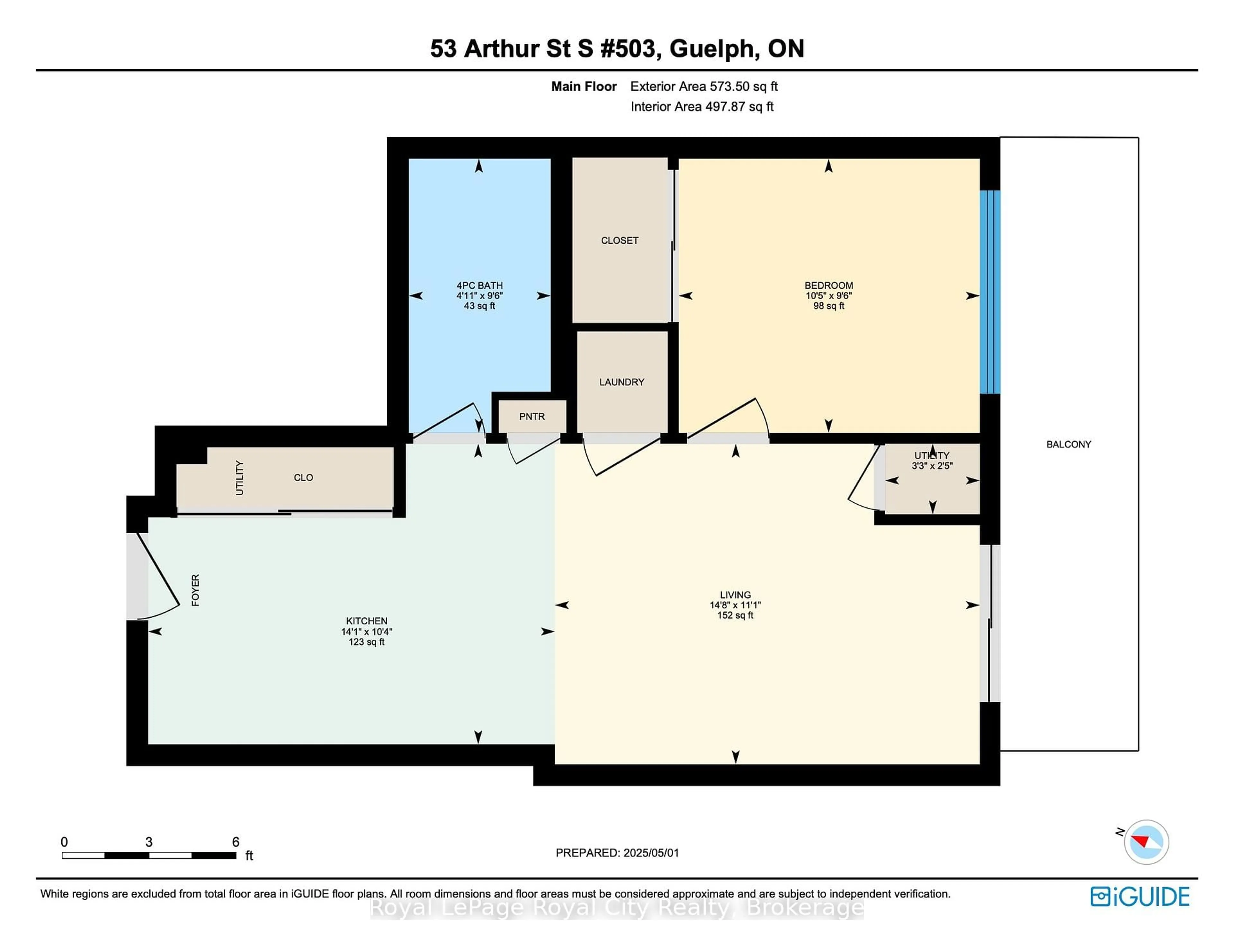 Floor plan for 53 Arthur St #503, Guelph Ontario N1E 5K4
