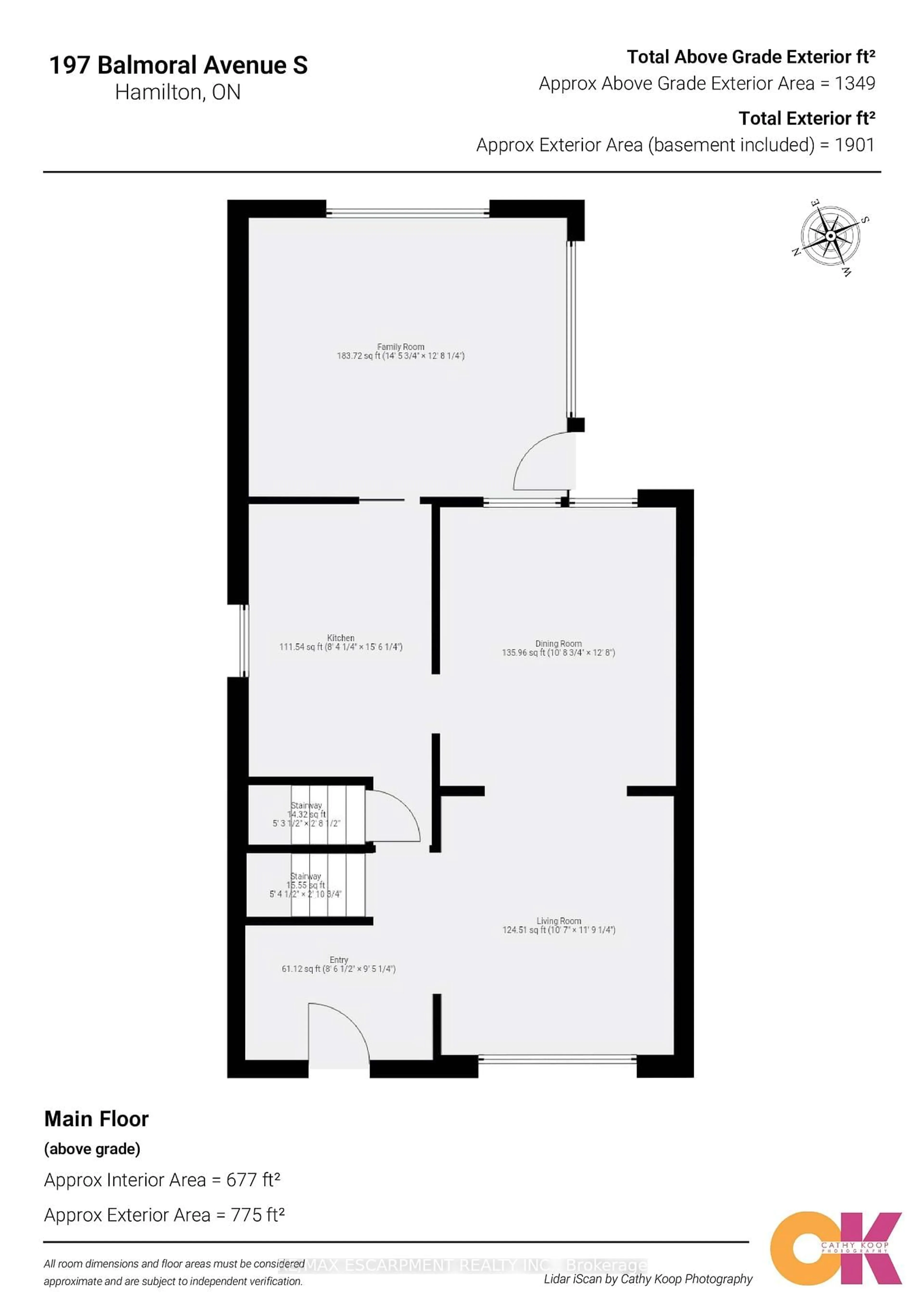 Floor plan for 197 Balmoral Ave, Hamilton Ontario L8M 3K5