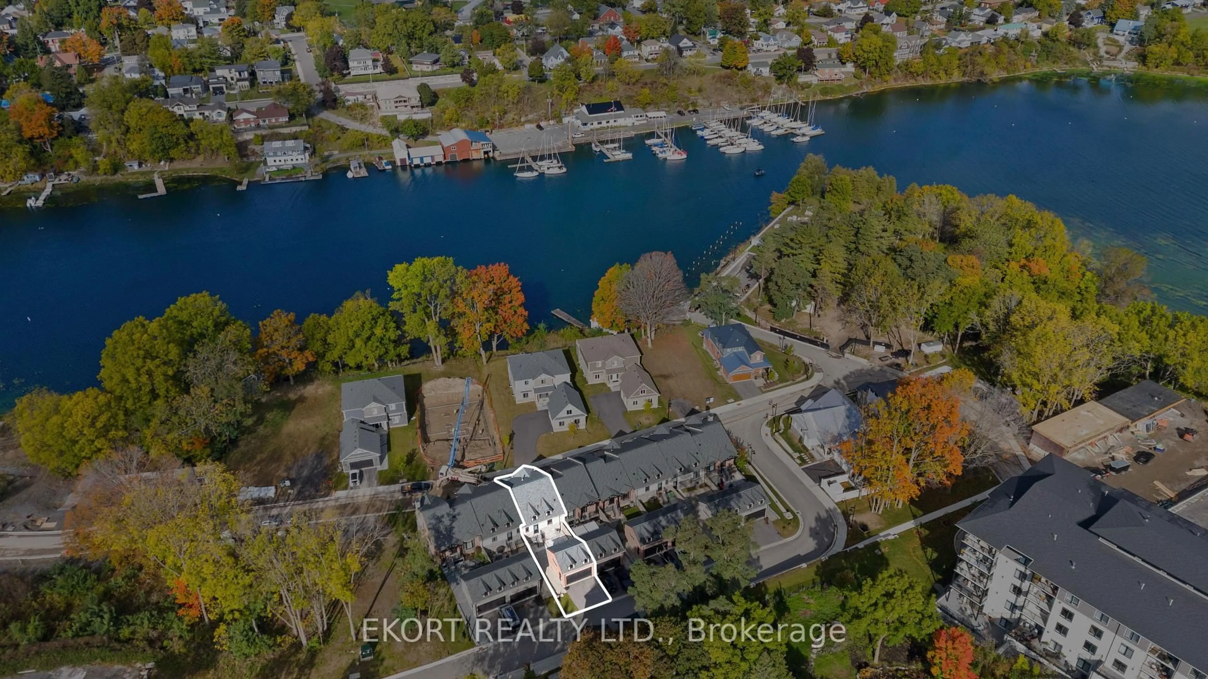 A pic from outside/outdoor area/front of a property/back of a property/a pic from drone, water/lake/river/ocean view for 45 Bentley Cres, Prince Edward County Ontario K0K 2T0