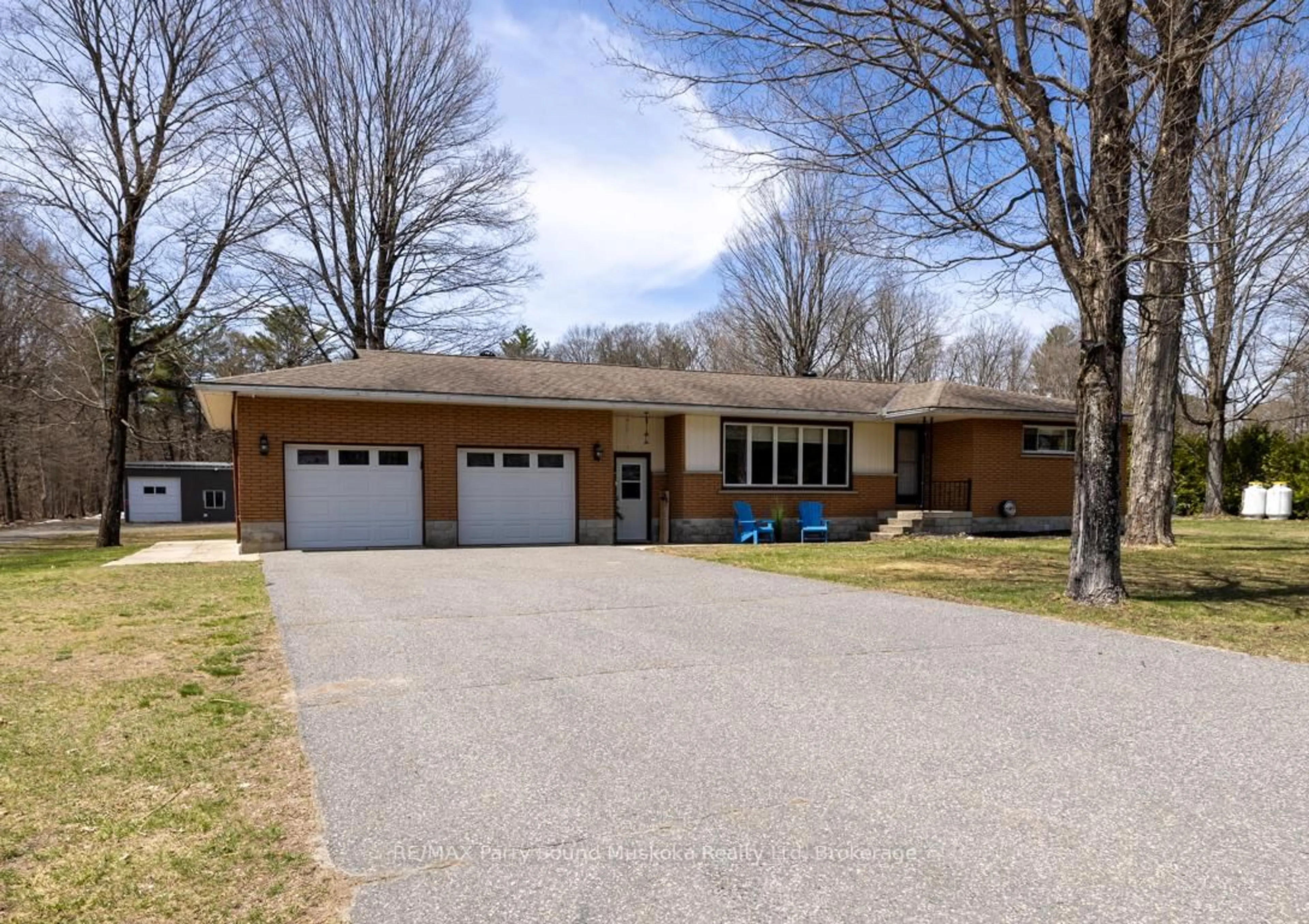 Home with brick exterior material, street for 18 SANDY PLAINS Rd, Seguin Ontario P2A 2W8
