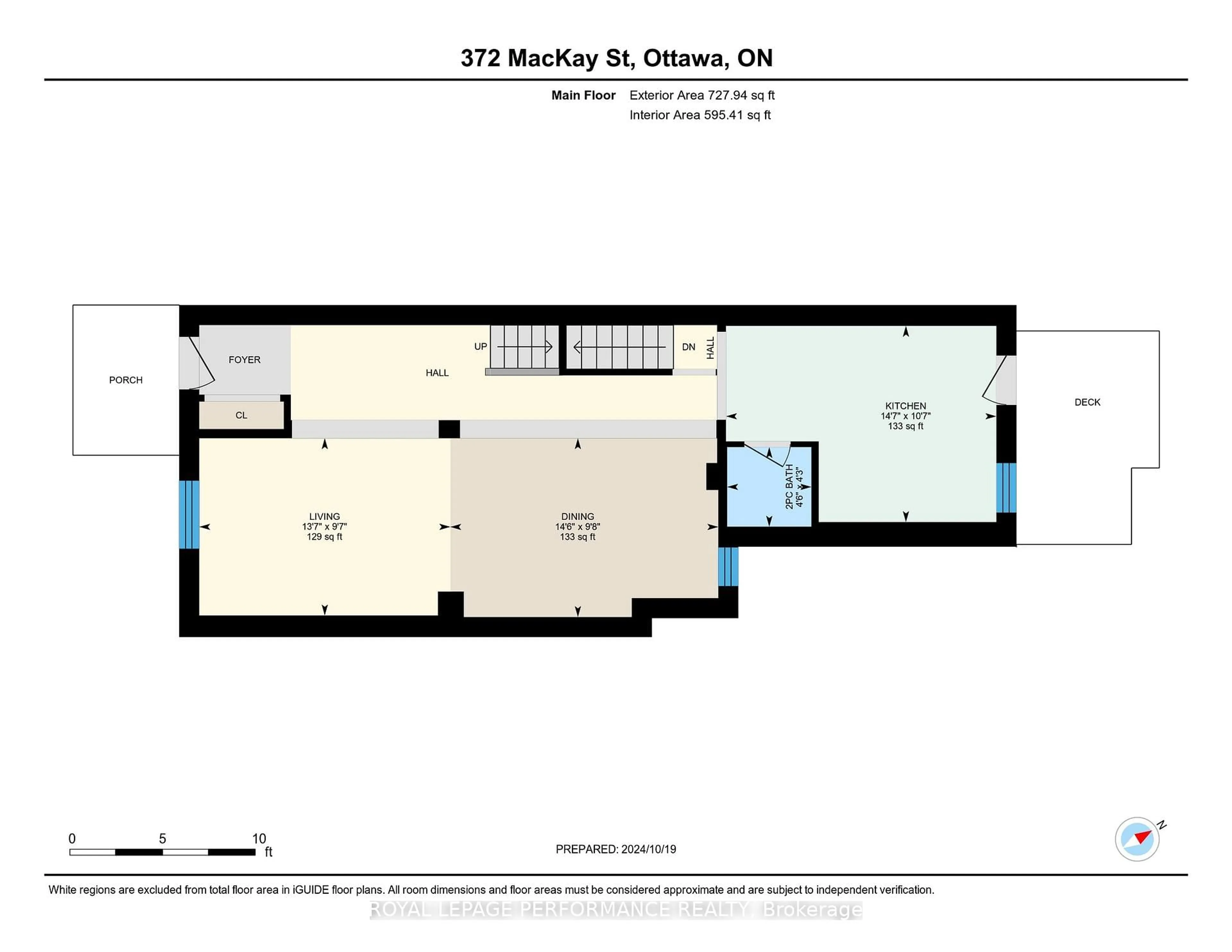 Floor plan for 372 MACKAY St, Ottawa Ontario K1M 2C2