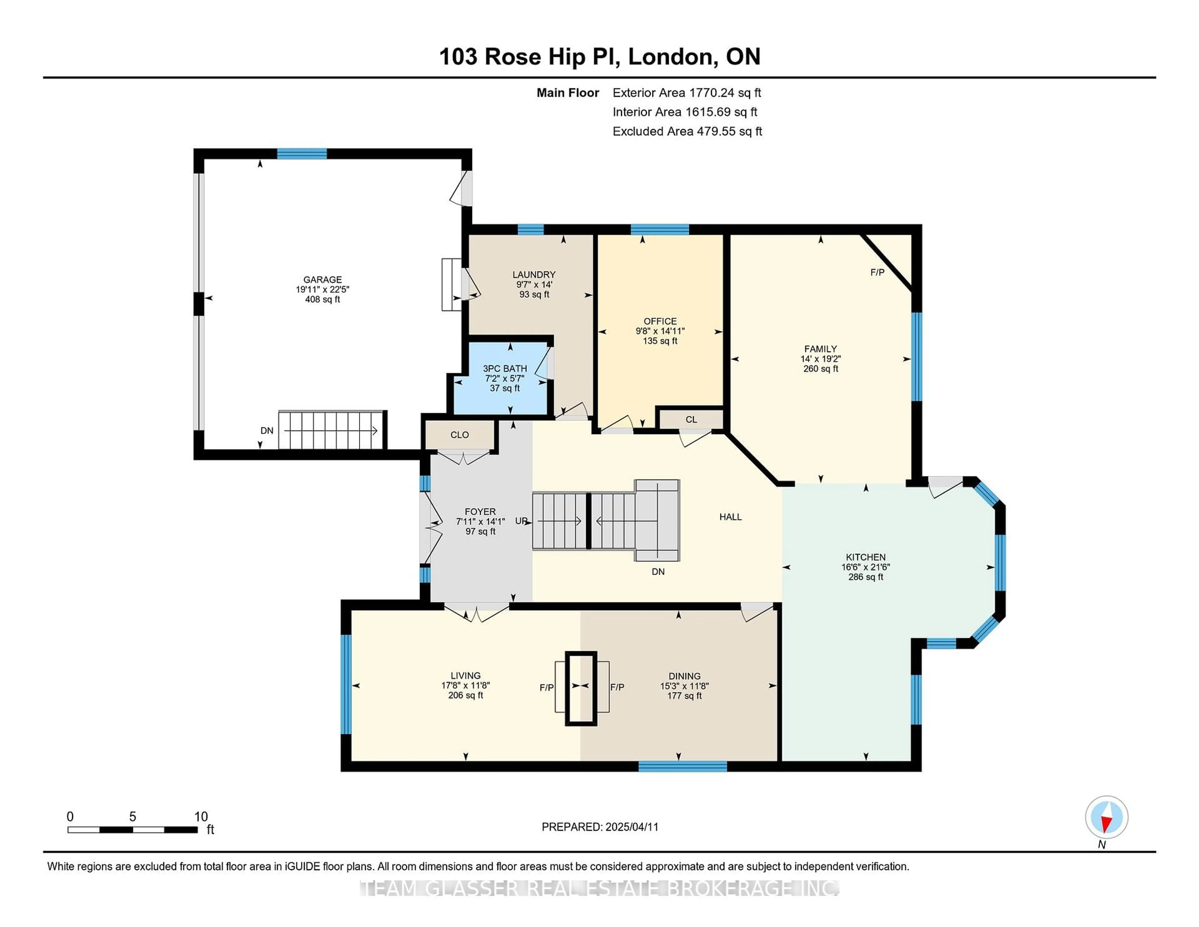 Floor plan for 103 ROSE HIP Pl, London South Ontario N6K 4H4