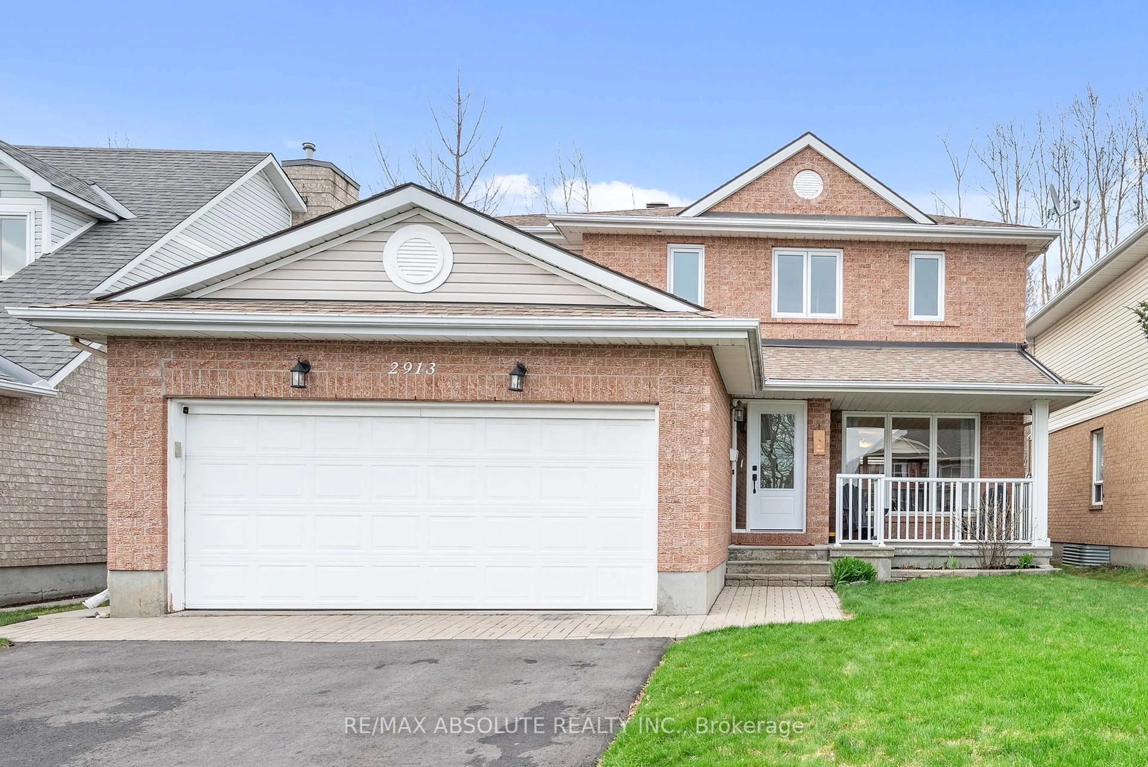 Home with brick exterior material, street for 2913 Sable Ridge Dr, Ottawa Ontario K1T 3R9