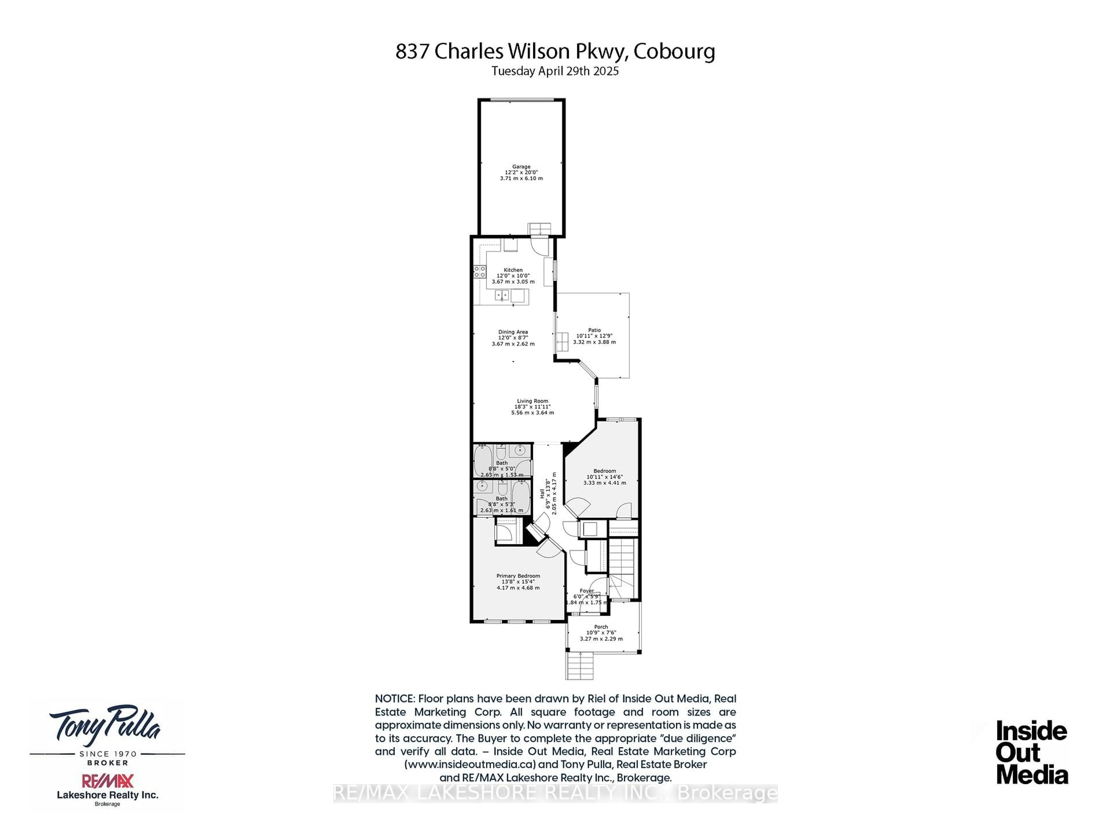 Floor plan for 837 CHARLES WILSON Pkwy, Cobourg Ontario K9A 0E2