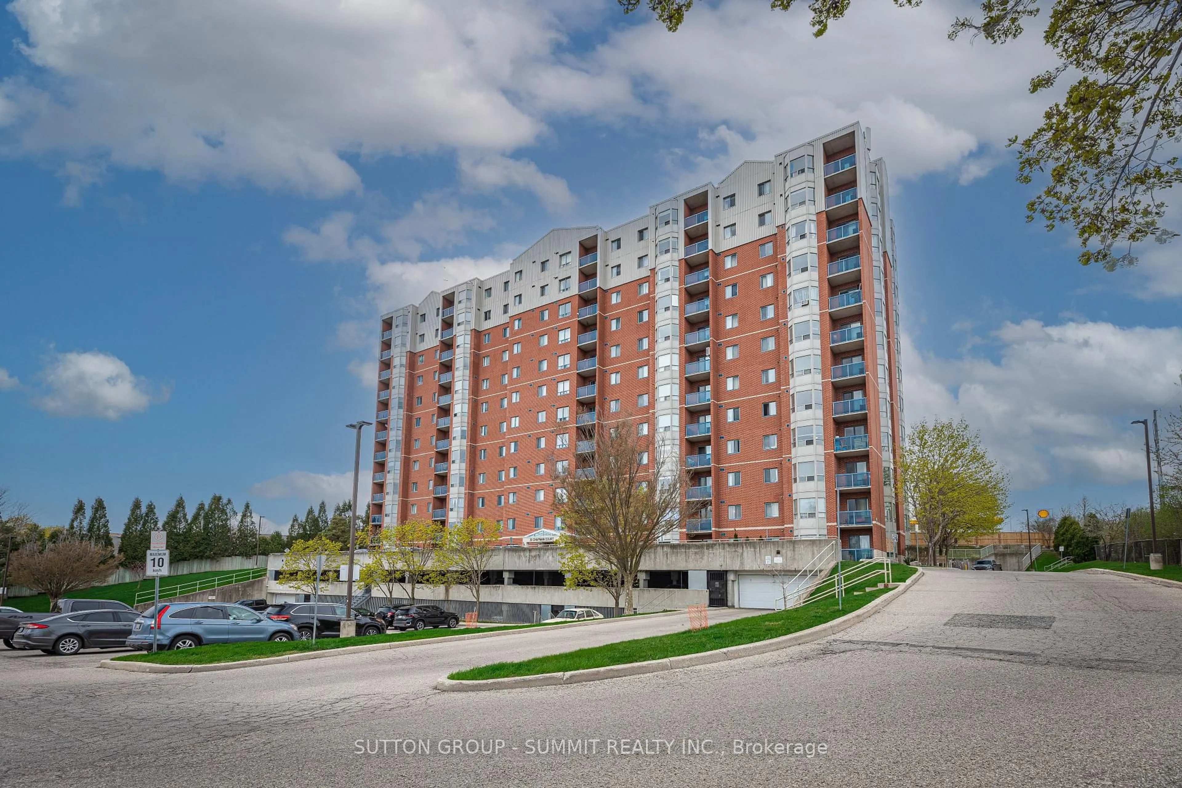 A pic from outside/outdoor area/front of a property/back of a property/a pic from drone, street for 30 Chapman Crt #806, London North Ontario N6G 4Y4