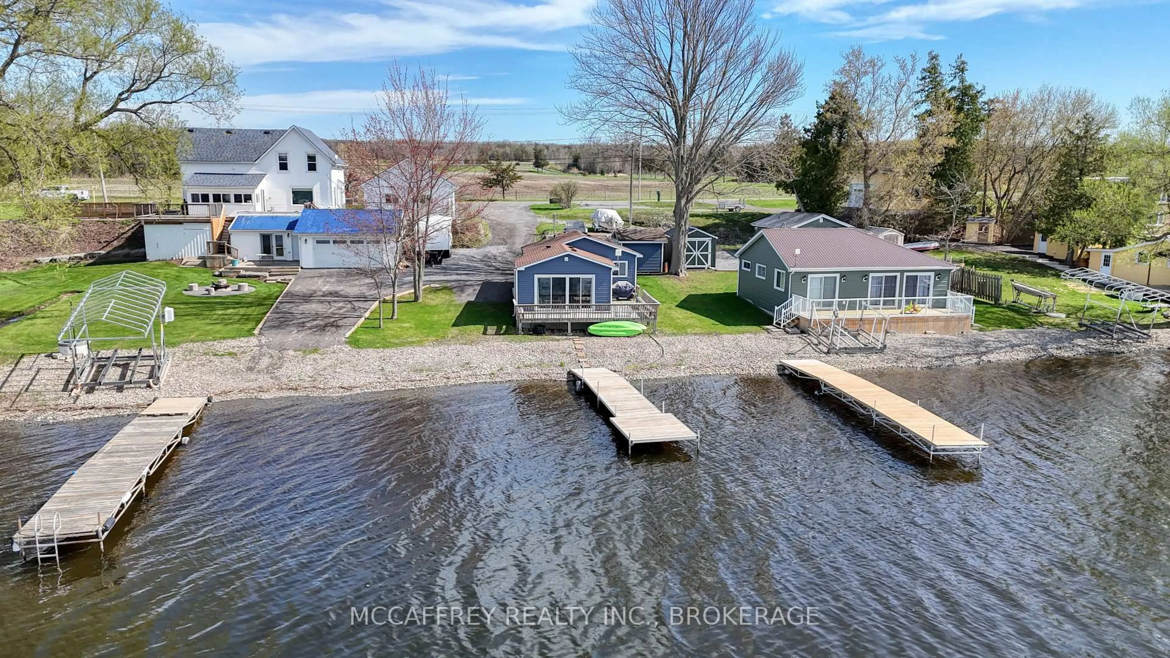 A pic from outside/outdoor area/front of a property/back of a property/a pic from drone, water/lake/river/ocean view for 2161C County Rd 9 N/A, Greater Napanee Ontario K7R 0E5