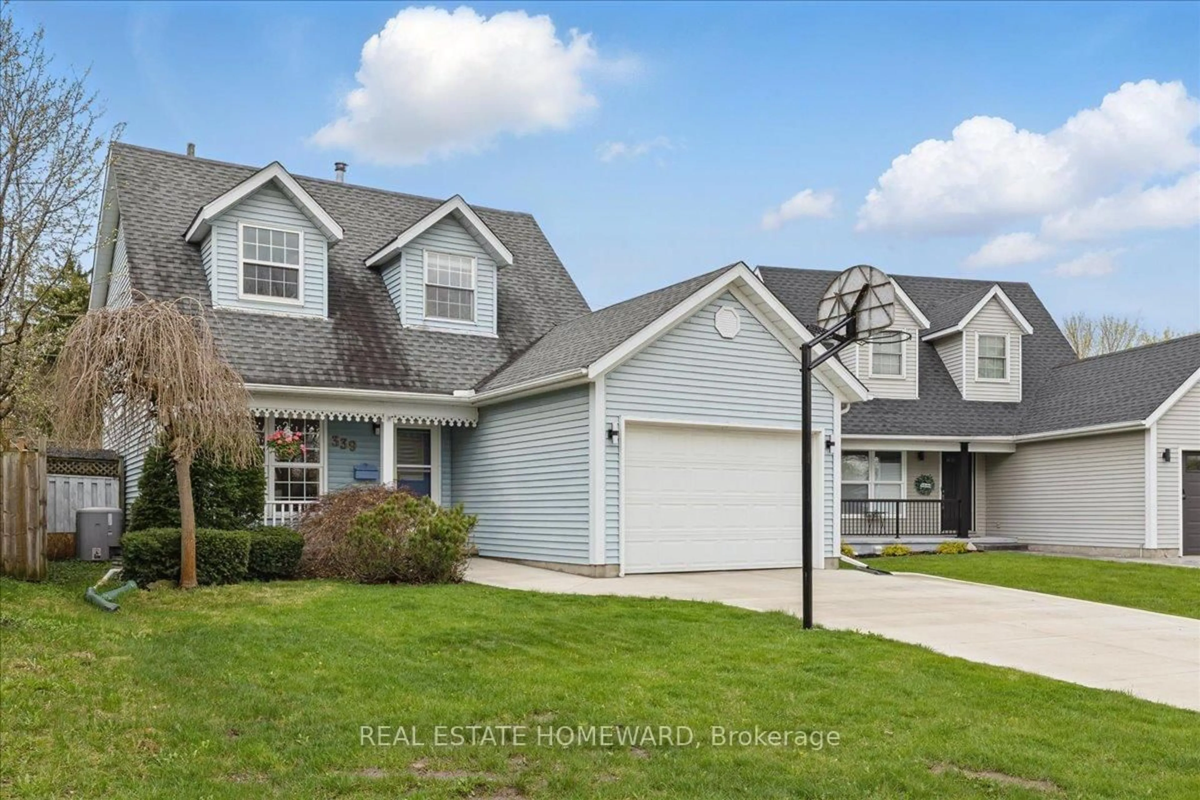 Home with vinyl exterior material, street for 339 Bushview Cres, Waterloo Ontario N2V 2A6