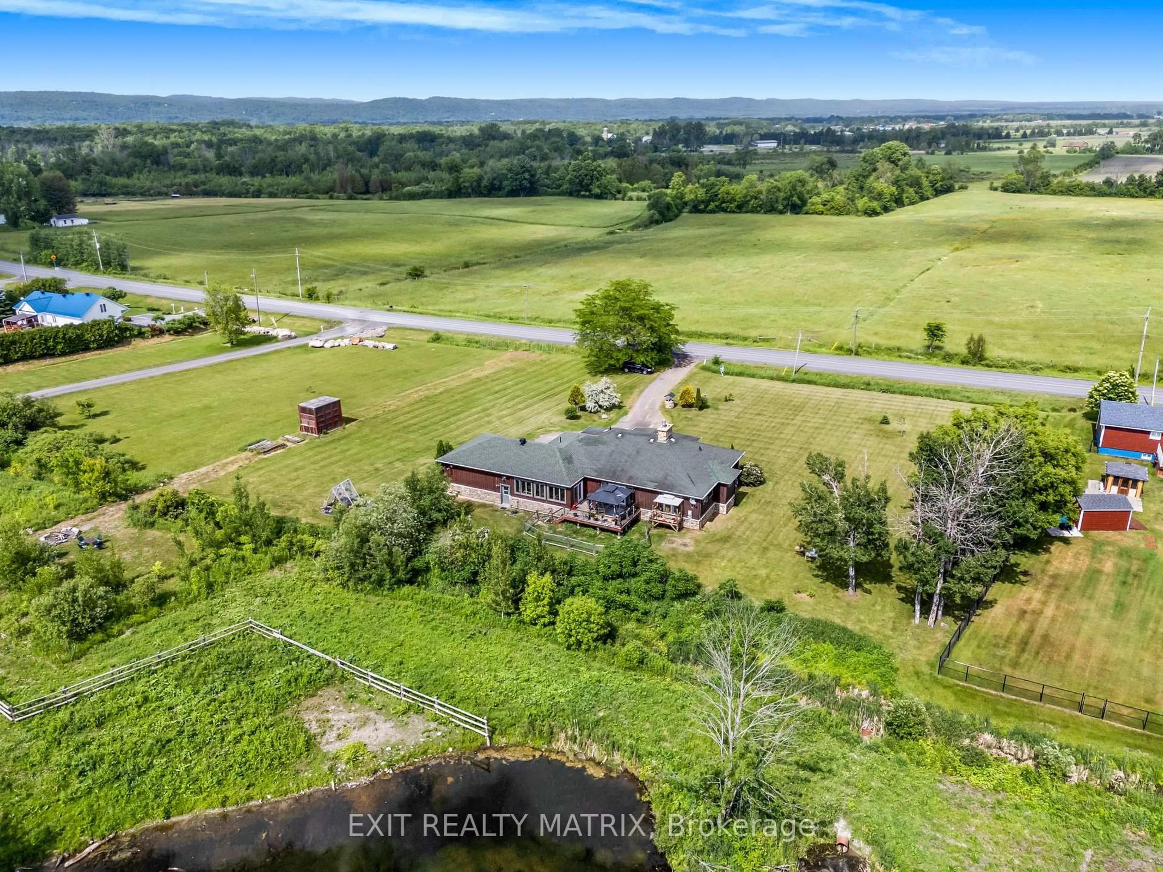 A pic from outside/outdoor area/front of a property/back of a property/a pic from drone, water/lake/river/ocean view for 2228 Ste Anne Rd, Champlain Ontario K0B 1K0