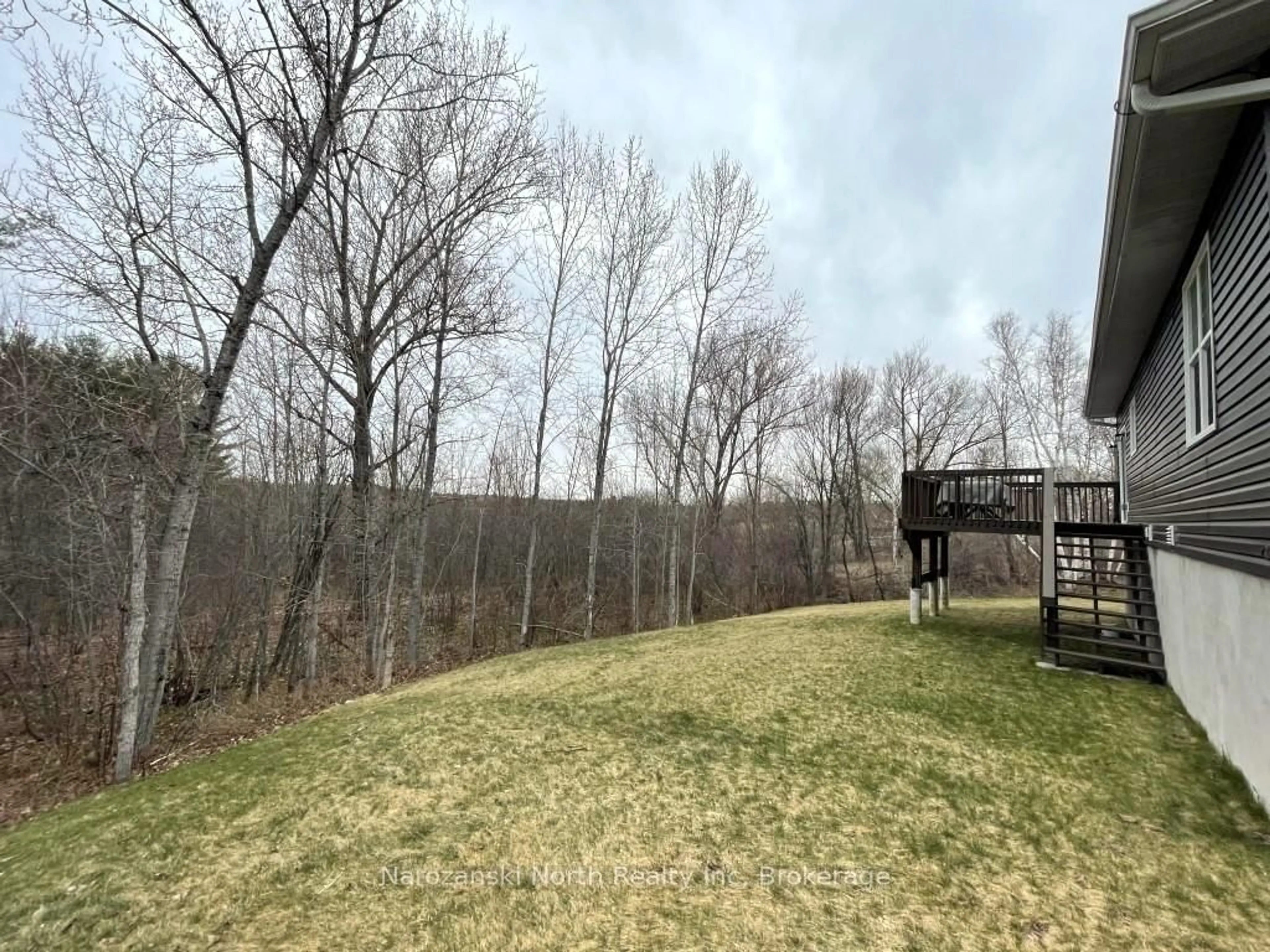 A pic from outside/outdoor area/front of a property/back of a property/a pic from drone, forest/trees view for 9 Chevrefils Lane, St. Charles Ontario P0M 2W0