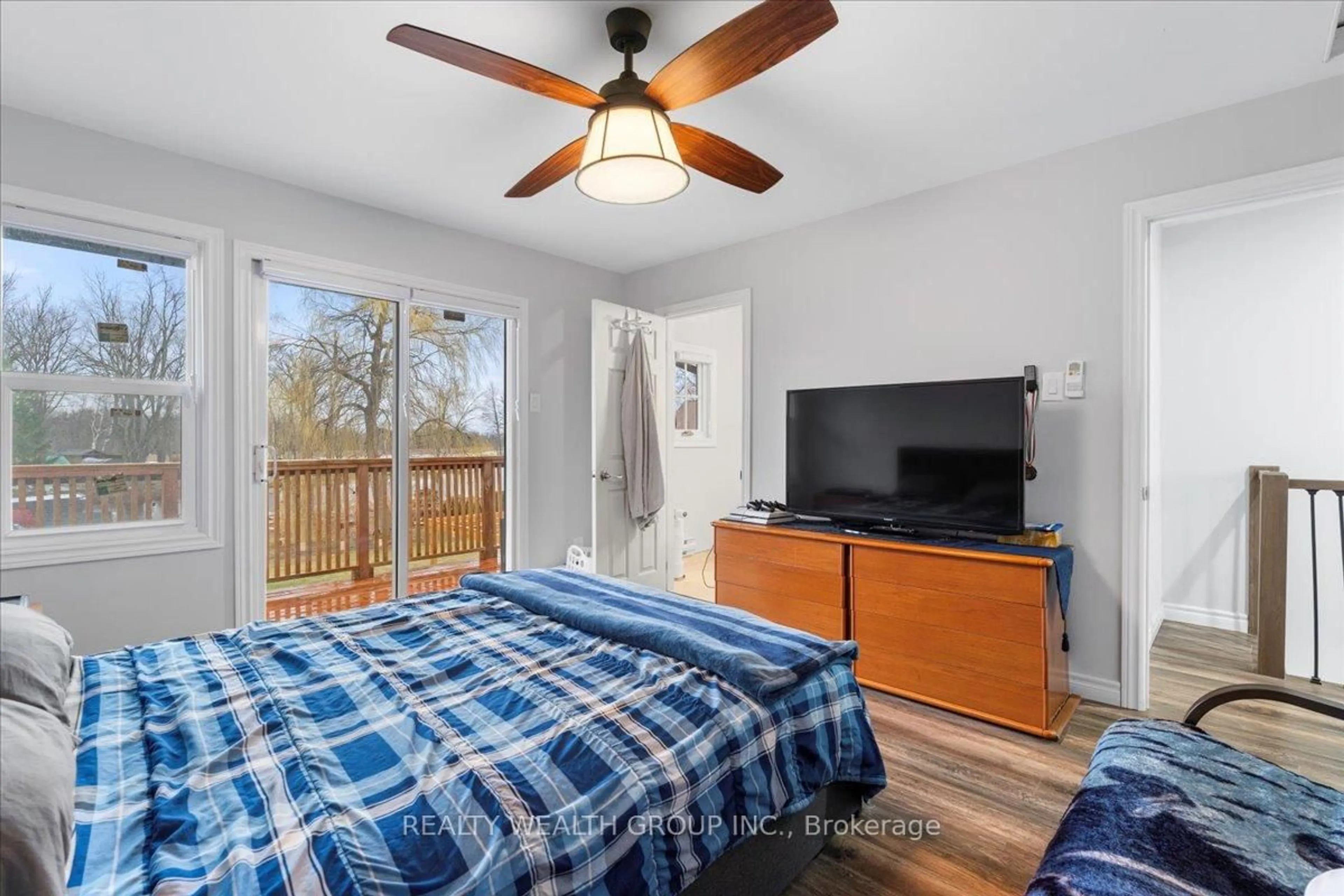 Bedroom with bed, wood/laminate floor for 1851 2nd Line, Trent Hills Ontario K0L 1L0