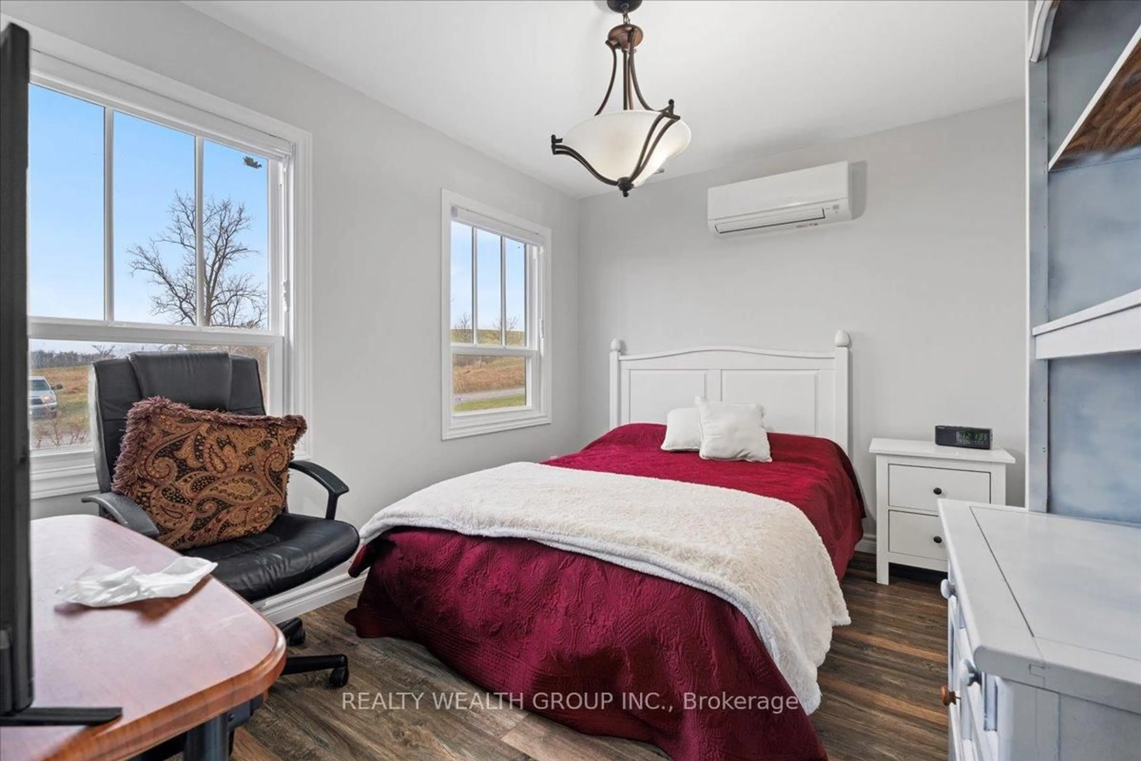 Bedroom with bed, wood/laminate floor for 1851 2nd Line, Trent Hills Ontario K0L 1L0