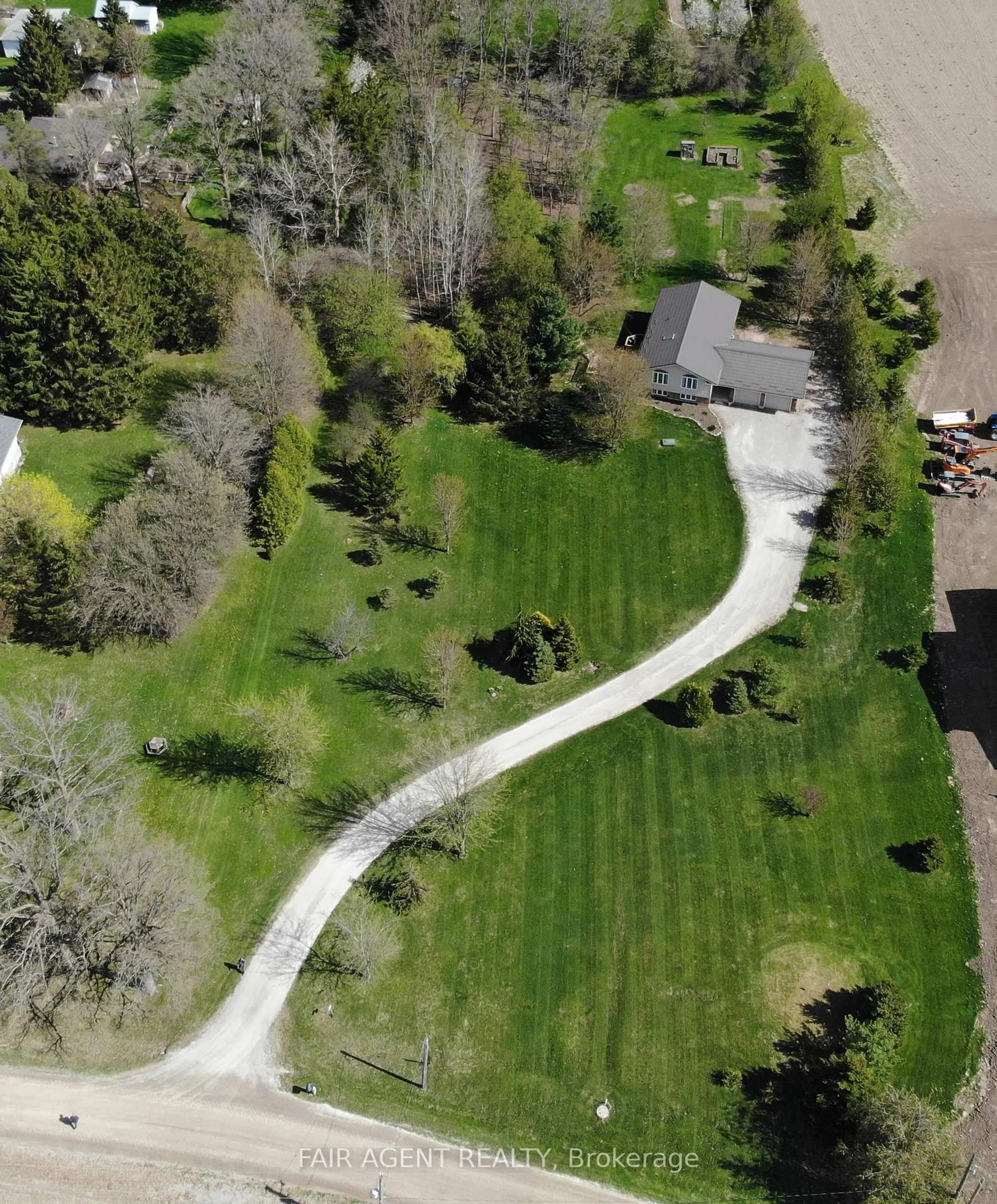 A pic from outside/outdoor area/front of a property/back of a property/a pic from drone, street for 12120 GALE Rd, North Middlesex Ontario N0M 1A0