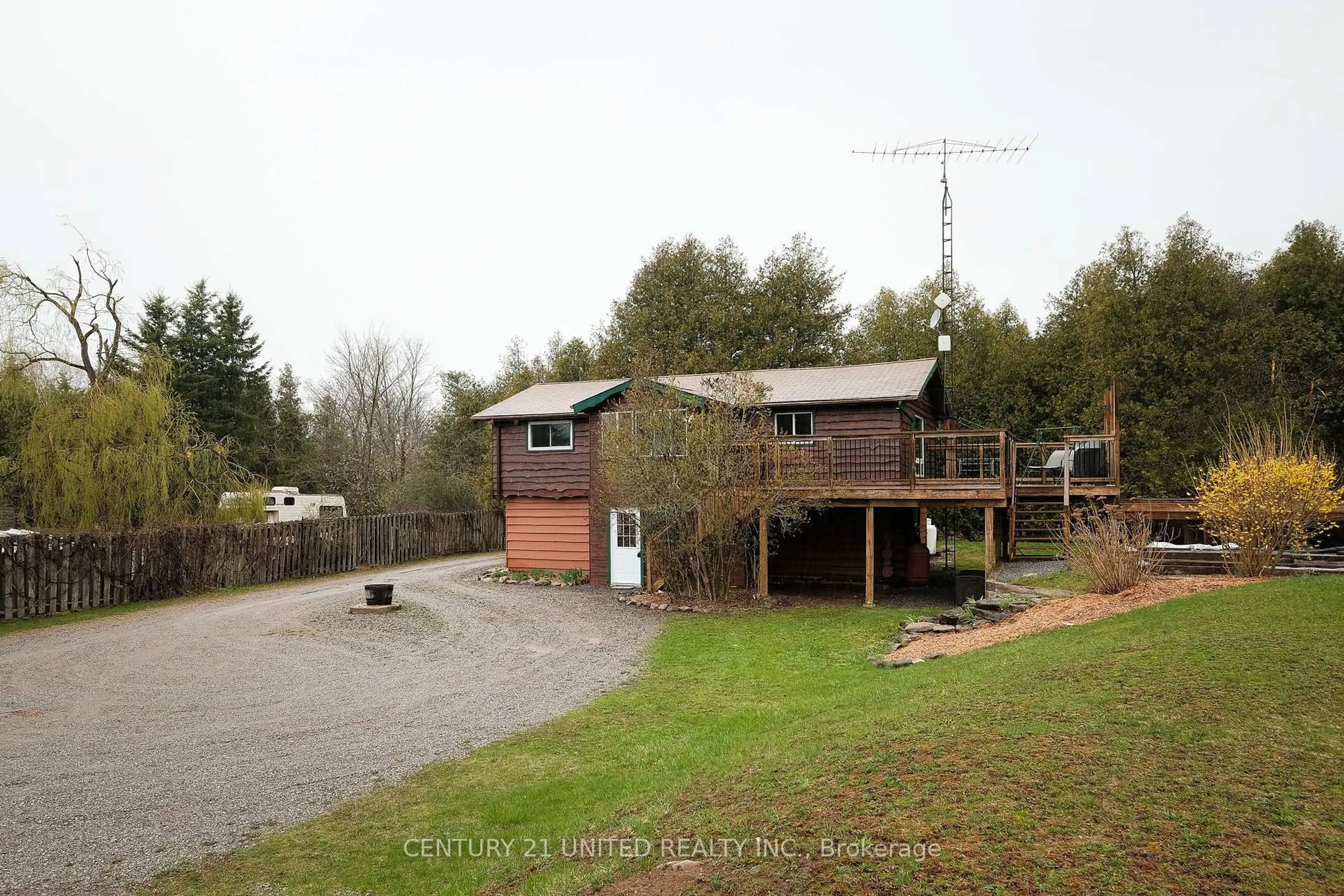 A pic from outside/outdoor area/front of a property/back of a property/a pic from drone, water/lake/river/ocean view for 4095 Hwy 28, Selwyn Ontario K0L 2H0
