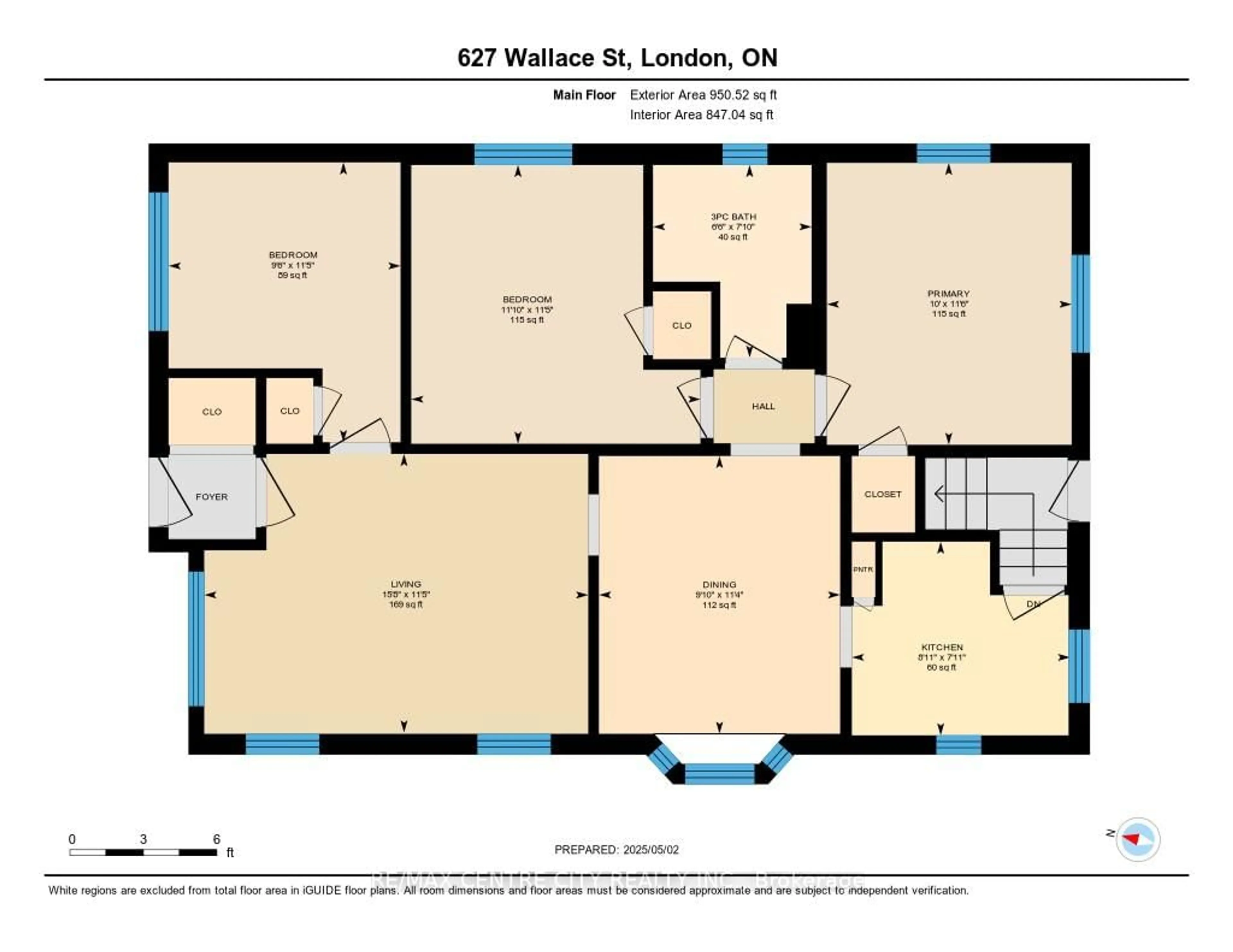 Floor plan for 627 Wallace St, London Ontario N5Y 3R8
