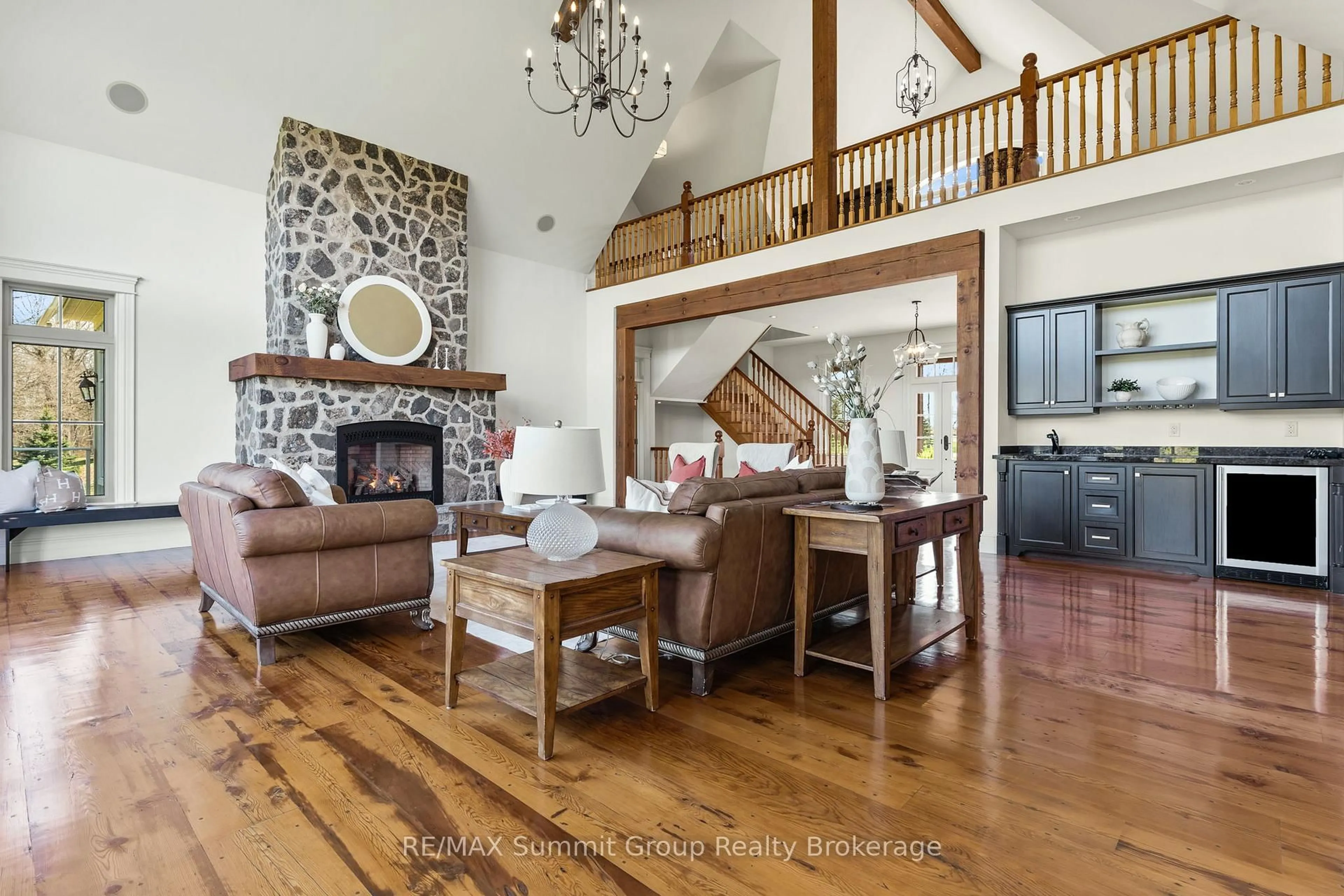 Living room with furniture, wood/laminate floor for 194109 GREY ROAD 13 N/A, Grey Highlands Ontario N0C 1E0