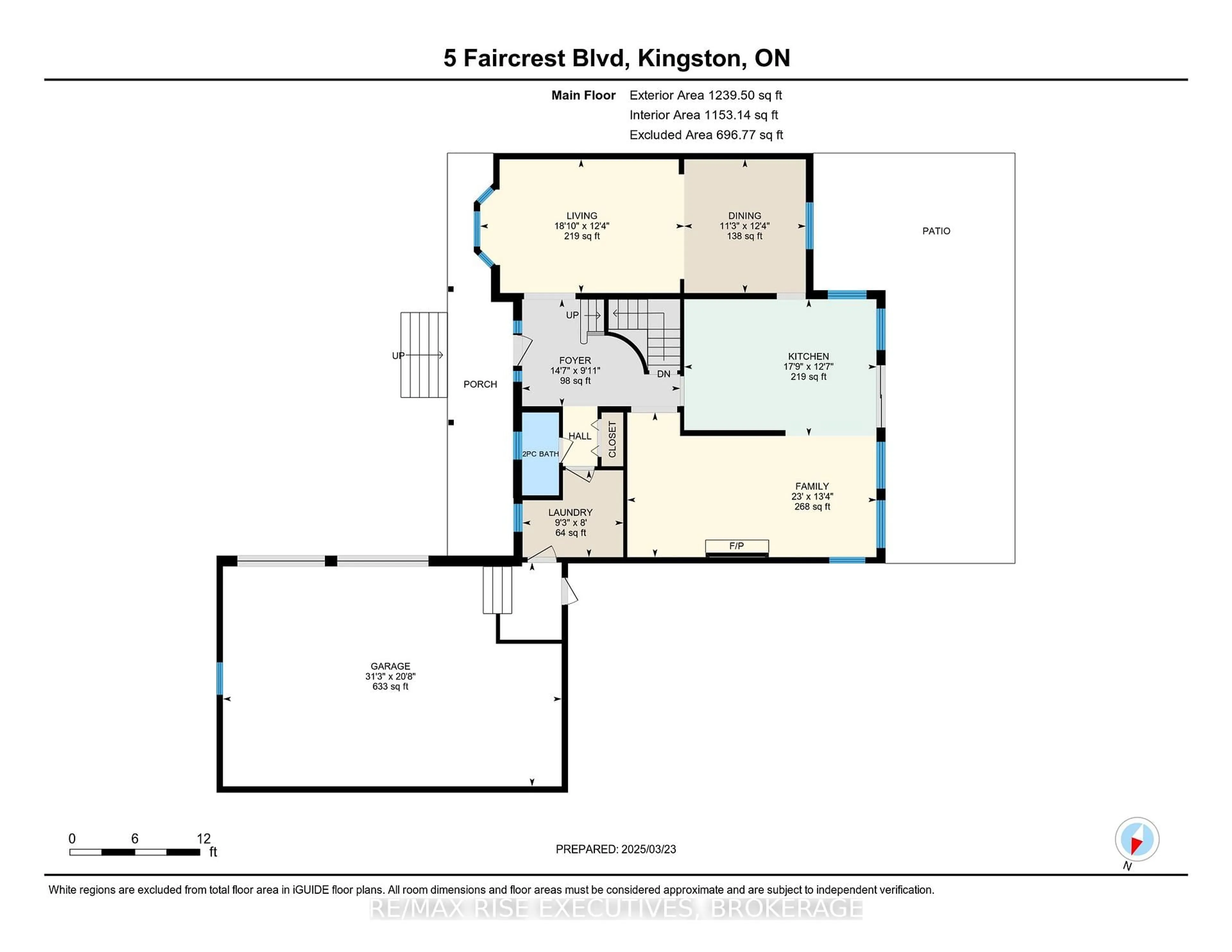 Floor plan for 5 Faircrest Blvd, Kingston Ontario K7L 4V1