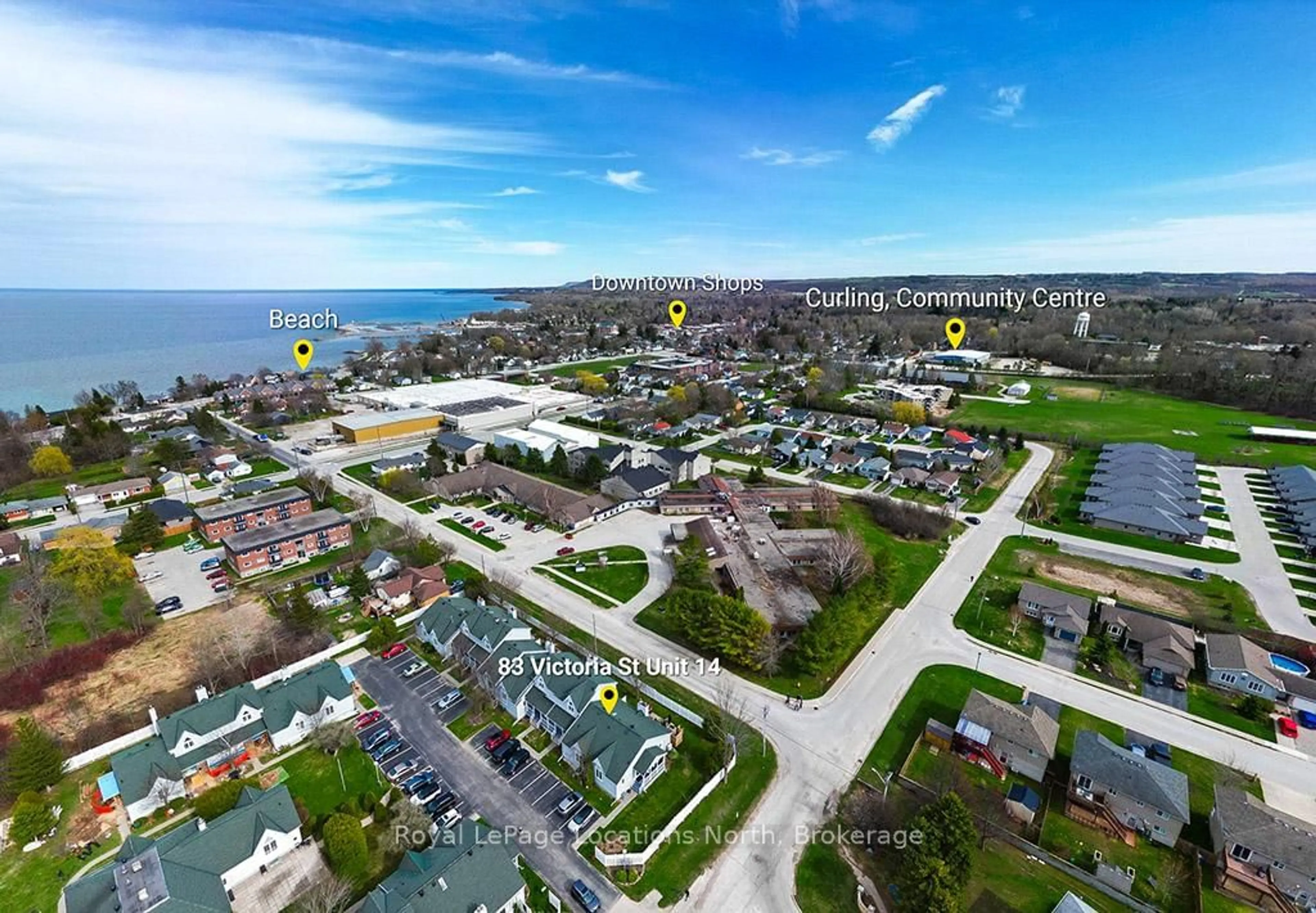 A pic from outside/outdoor area/front of a property/back of a property/a pic from drone, street for 83 Victoria St #14, Meaford Ontario N4L 1R4