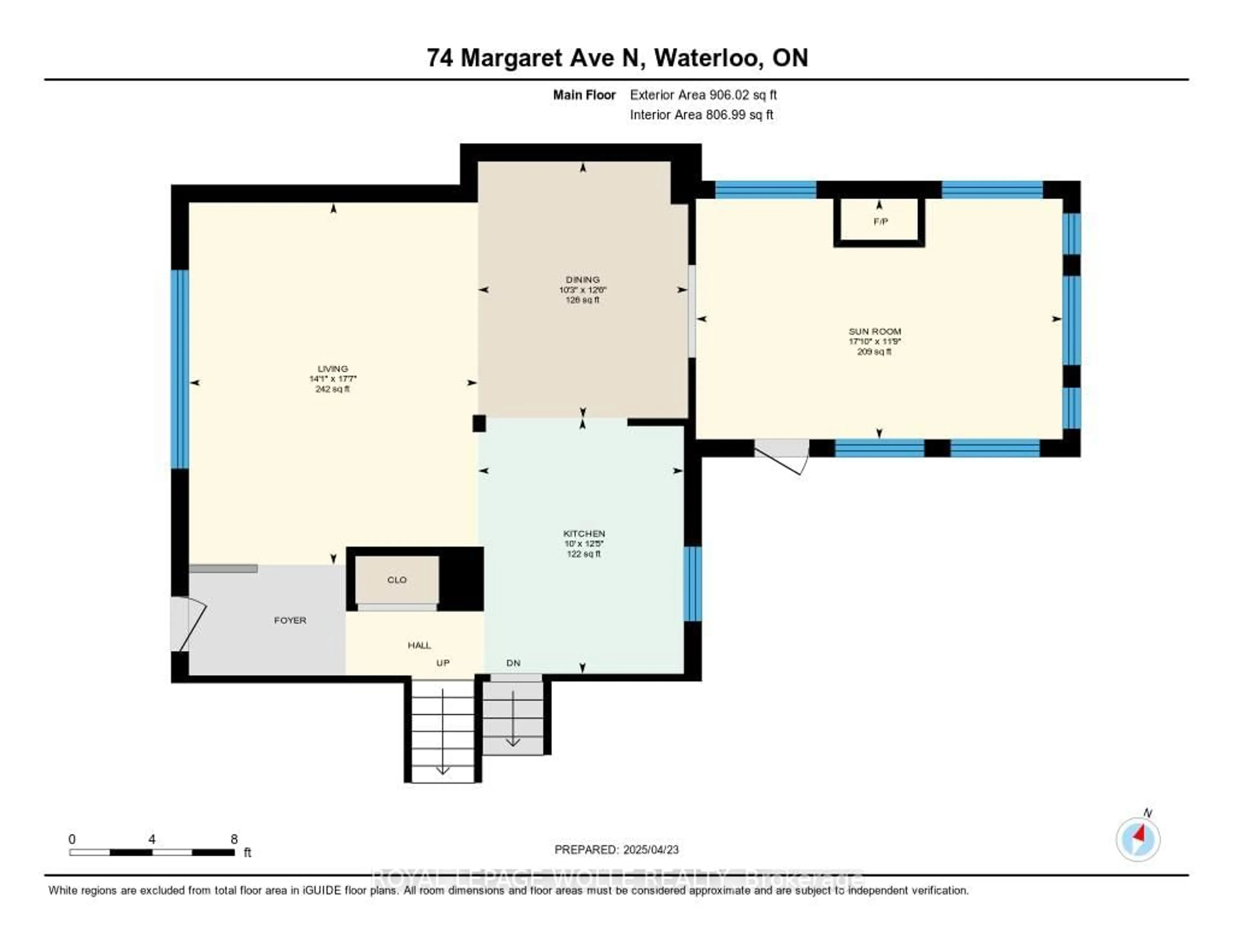 Floor plan for 74 Margaret Ave, Waterloo Ontario N2J 3P9