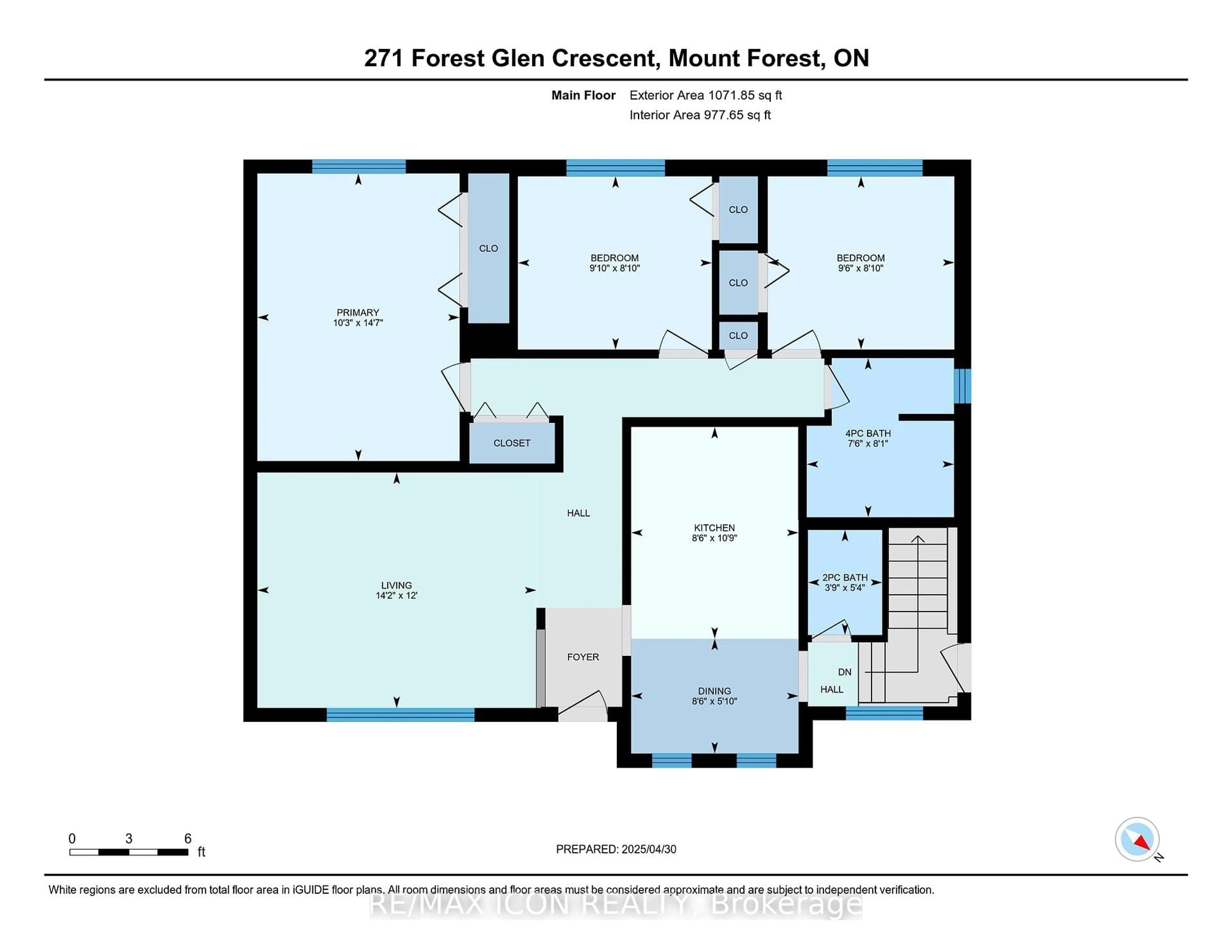 Floor plan for 271 Forest Glen Cres, Wellington North Ontario N0G 2L2