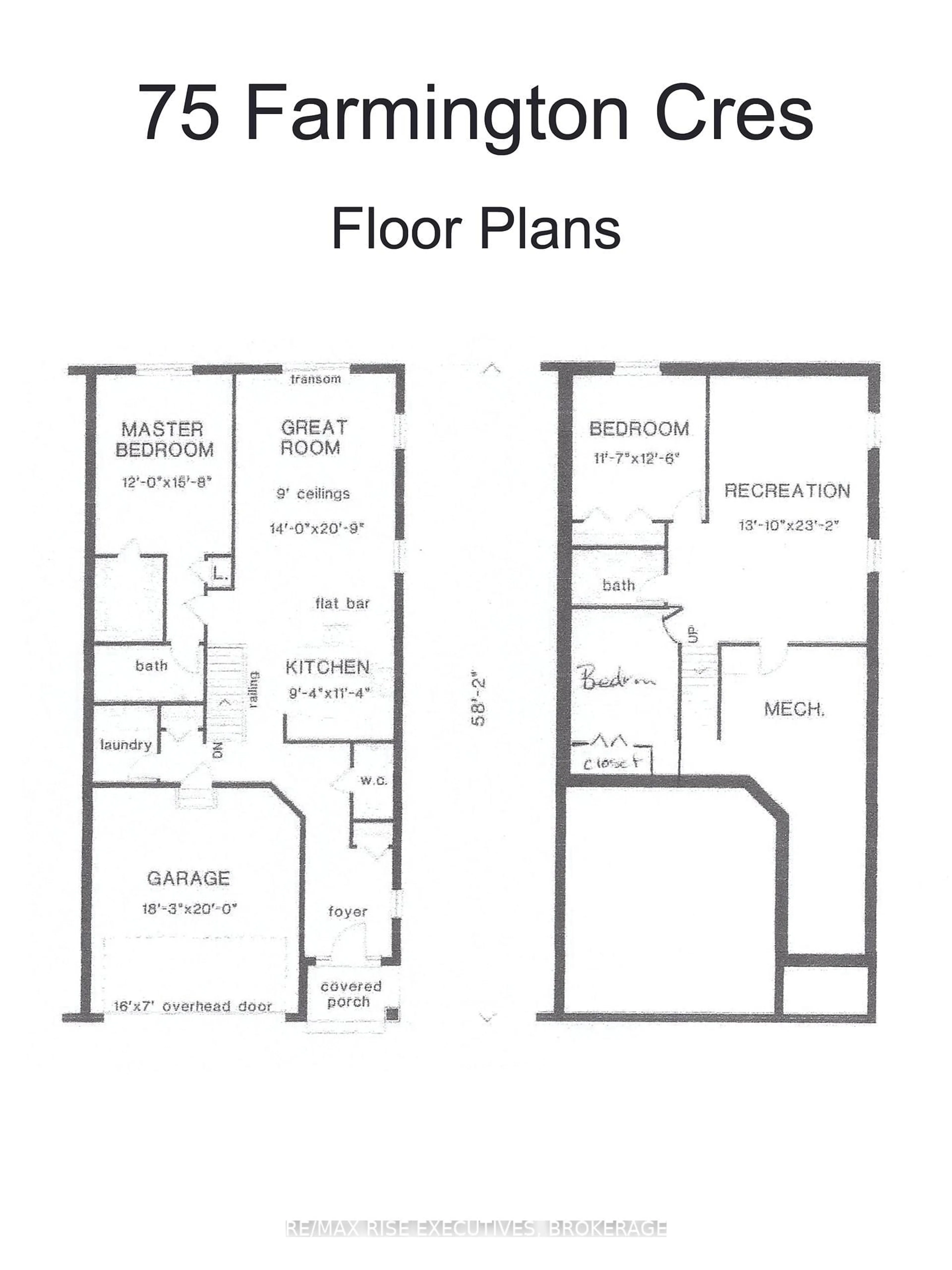 Floor plan for 75 Farmington Cres, Belleville Ontario K8N 0J9