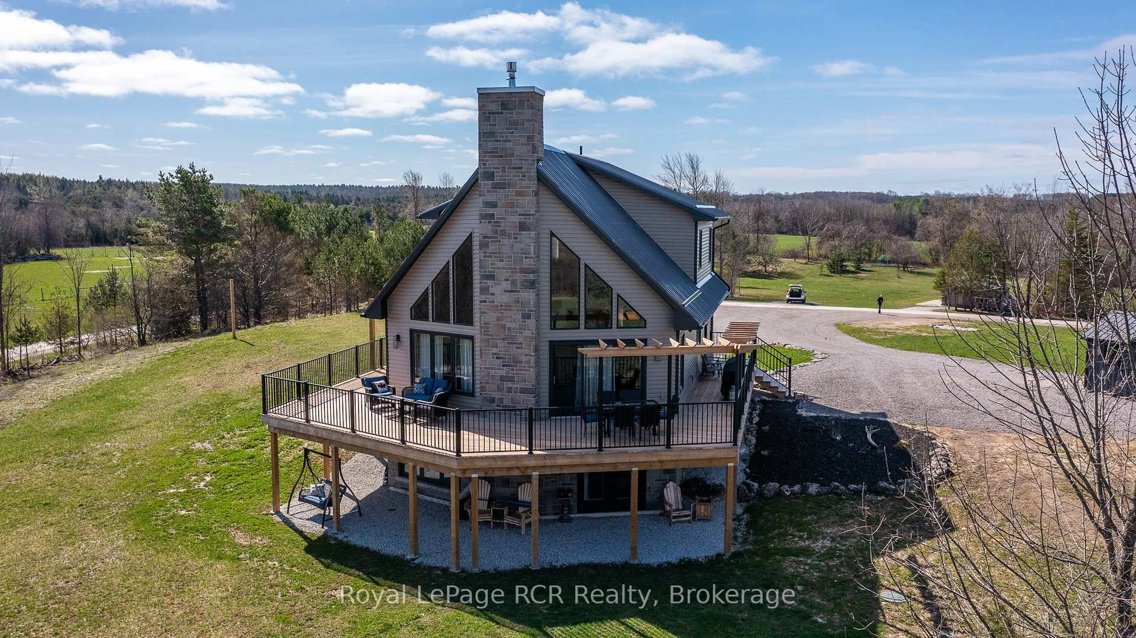 A pic from outside/outdoor area/front of a property/back of a property/a pic from drone, water/lake/river/ocean view for 742654 Sideroad 4B Sdrd, Chatsworth Ontario N0H 1G0