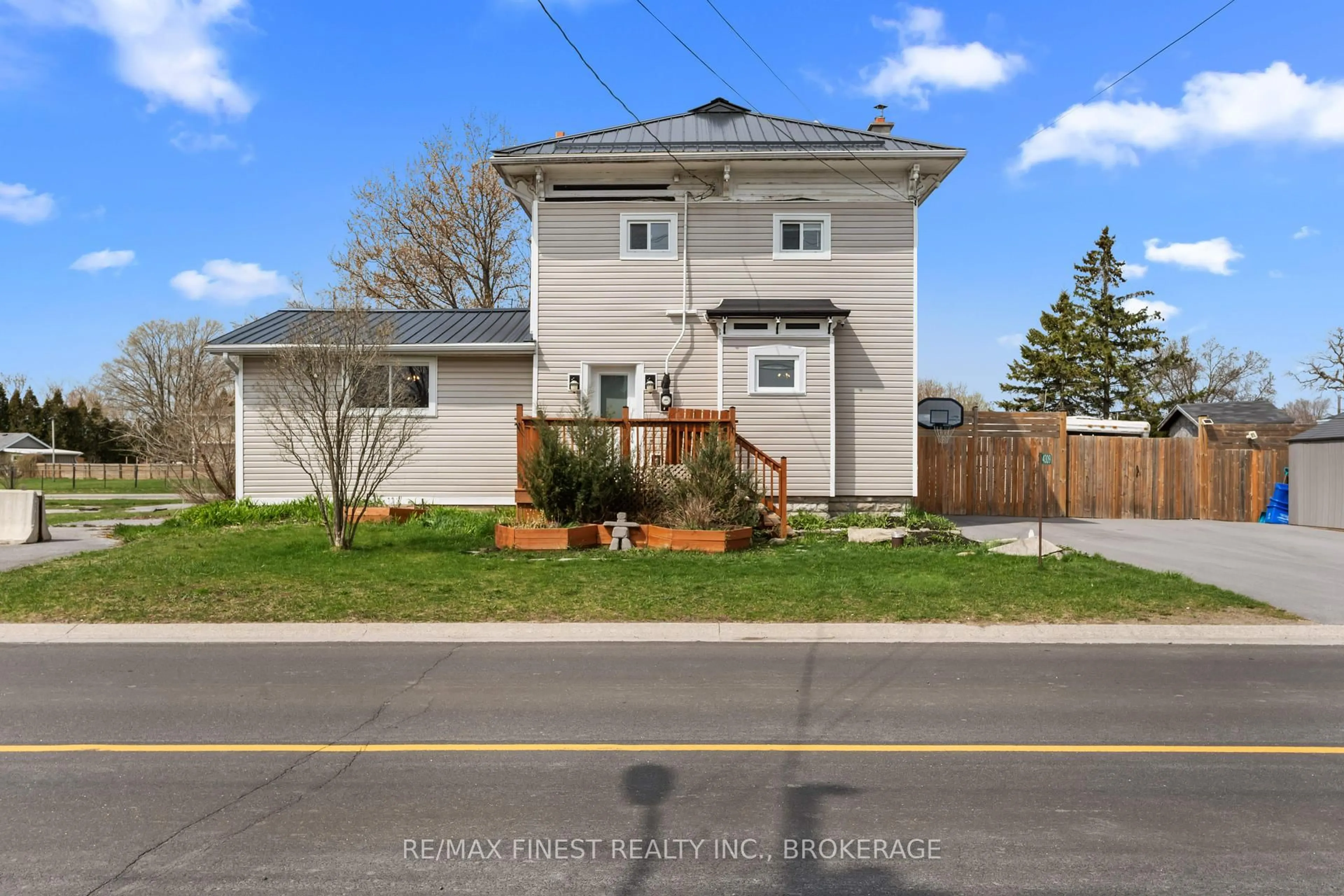 A pic from outside/outdoor area/front of a property/back of a property/a pic from drone, street for 4309 Kingston Rd, Harrowsmith Ontario K0H 1V0