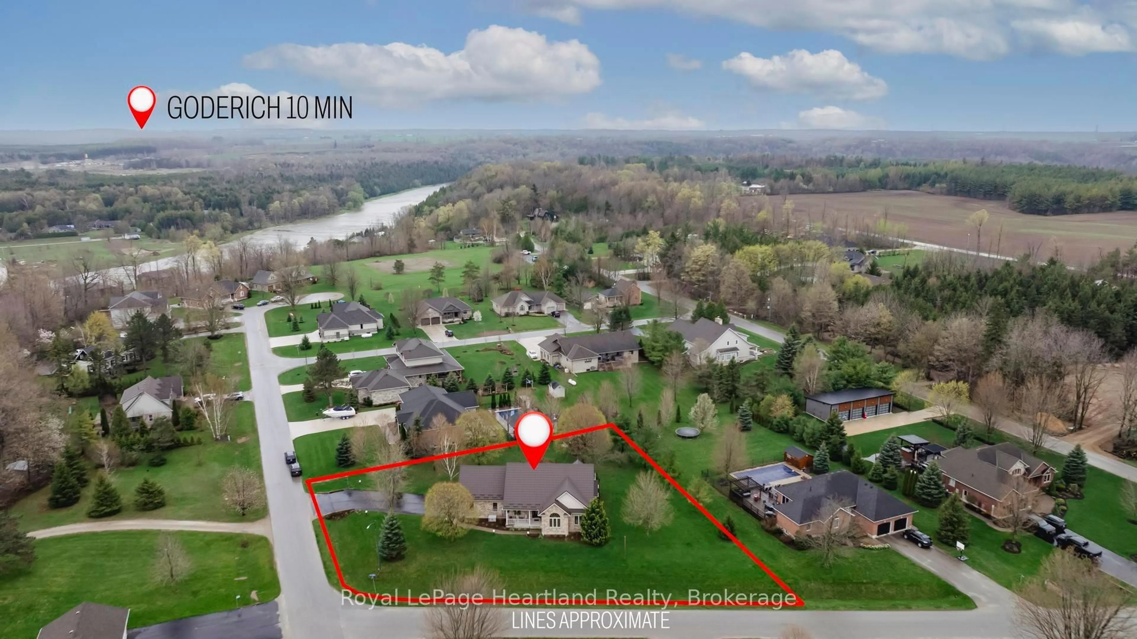 A pic from outside/outdoor area/front of a property/back of a property/a pic from drone, water/lake/river/ocean view for 81187 Pfrimmer Rd, Ashfield-Colborne-Wawanosh Ontario N7A 3Y1