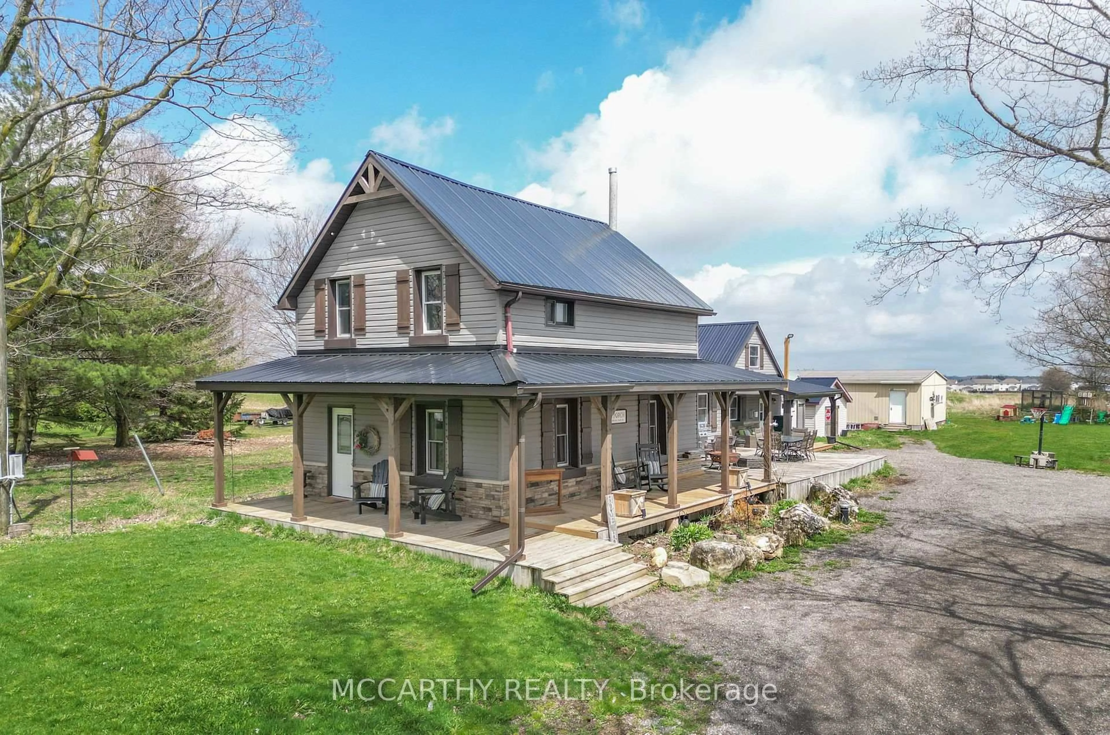 A pic from outside/outdoor area/front of a property/back of a property/a pic from drone, unknown for 436139 4th Line, Melancthon Ontario L9V 2V2
