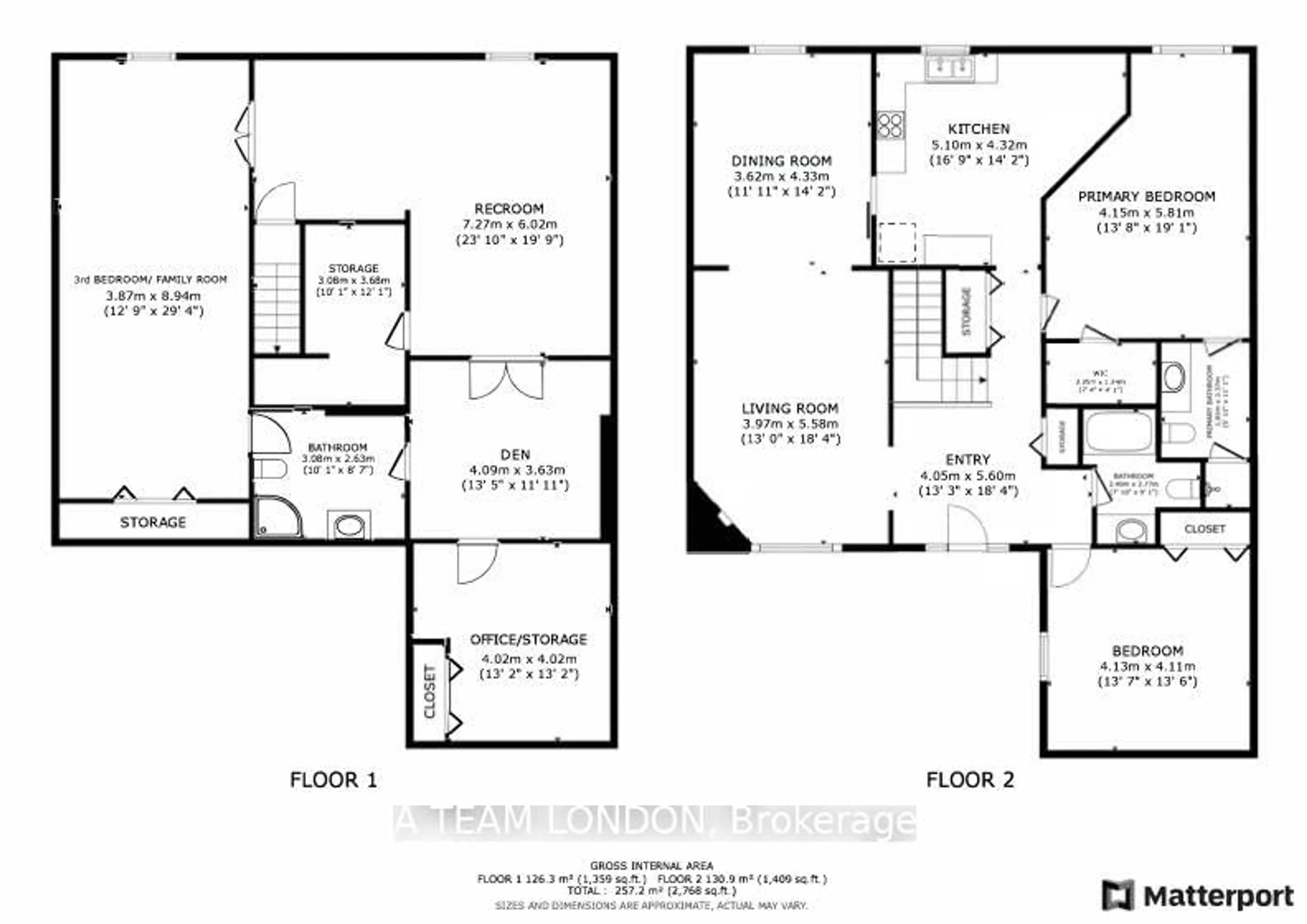 Floor plan for 2 Cadeau Terr #3, London South Ontario N6K 4E9
