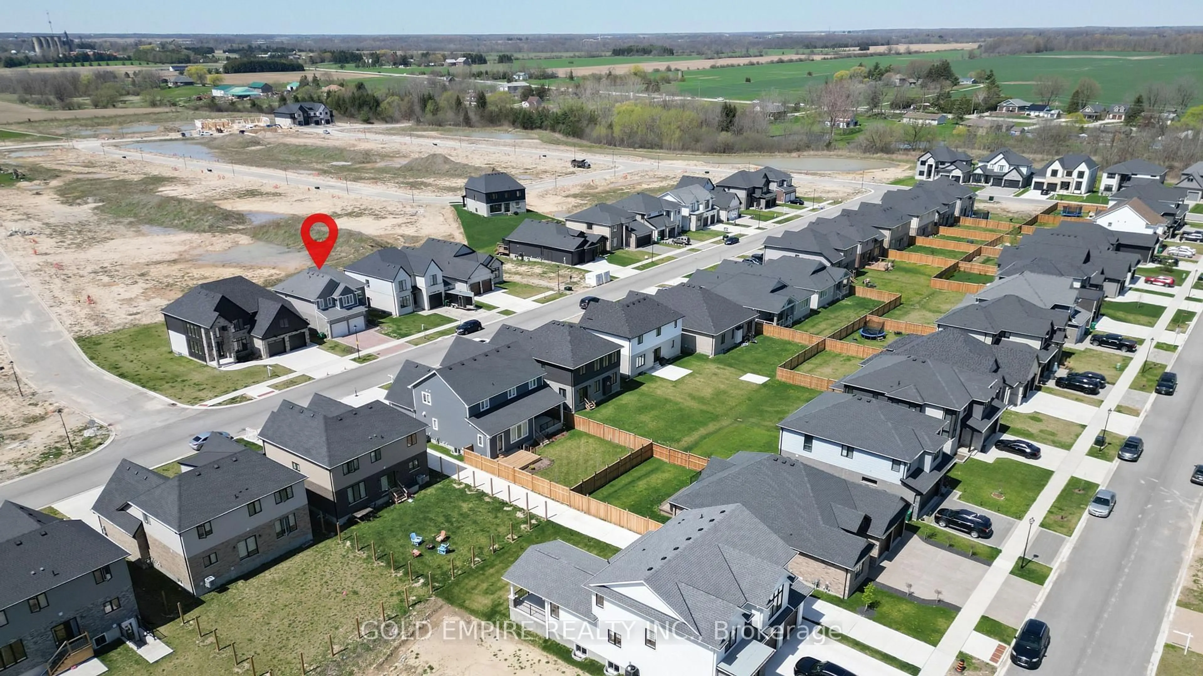 A pic from outside/outdoor area/front of a property/back of a property/a pic from drone, street for 69 wayside Lane, Southwold Ontario N5P 0H2