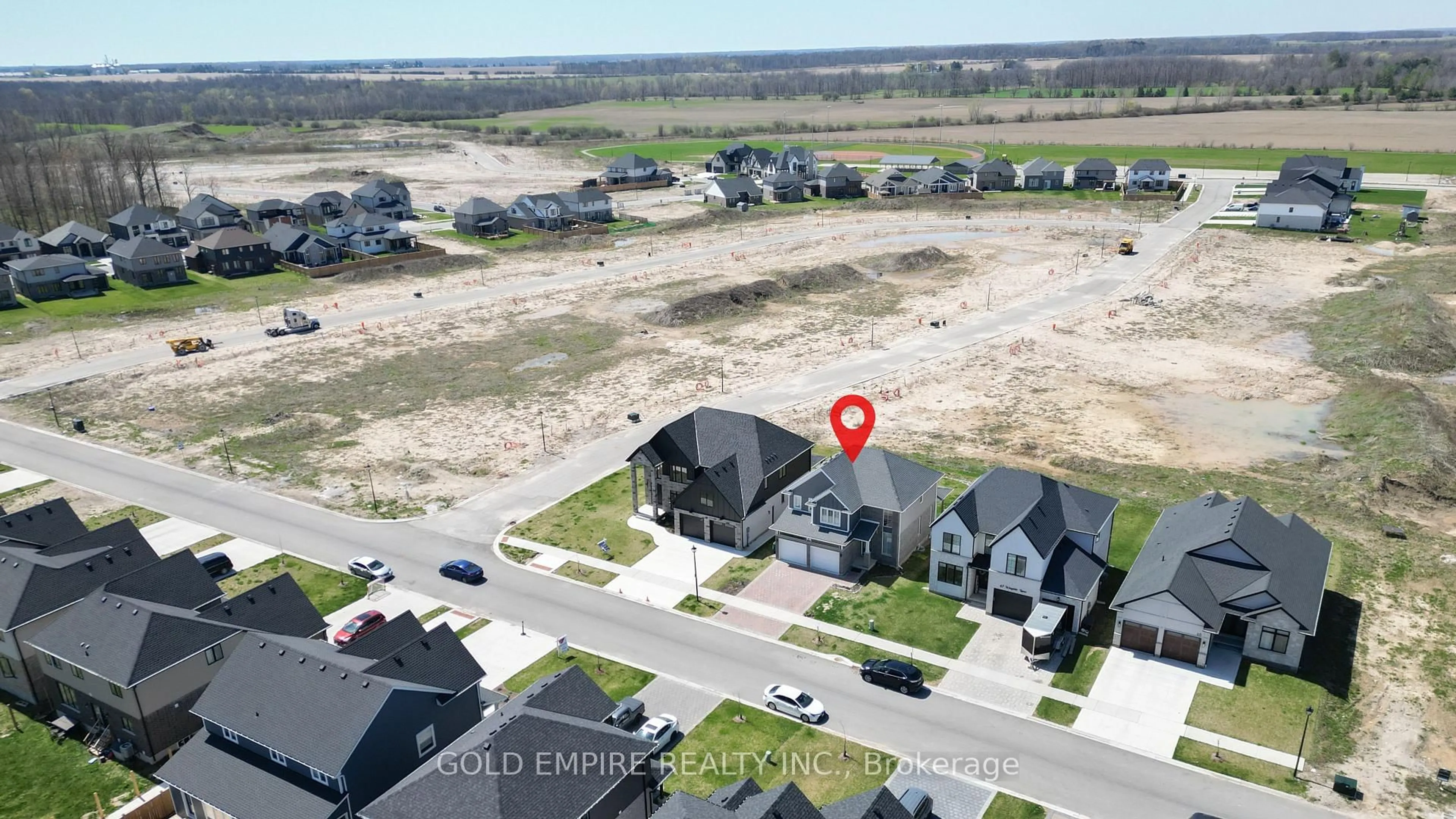 A pic from outside/outdoor area/front of a property/back of a property/a pic from drone, street for 69 wayside Lane, Southwold Ontario N5P 0H2