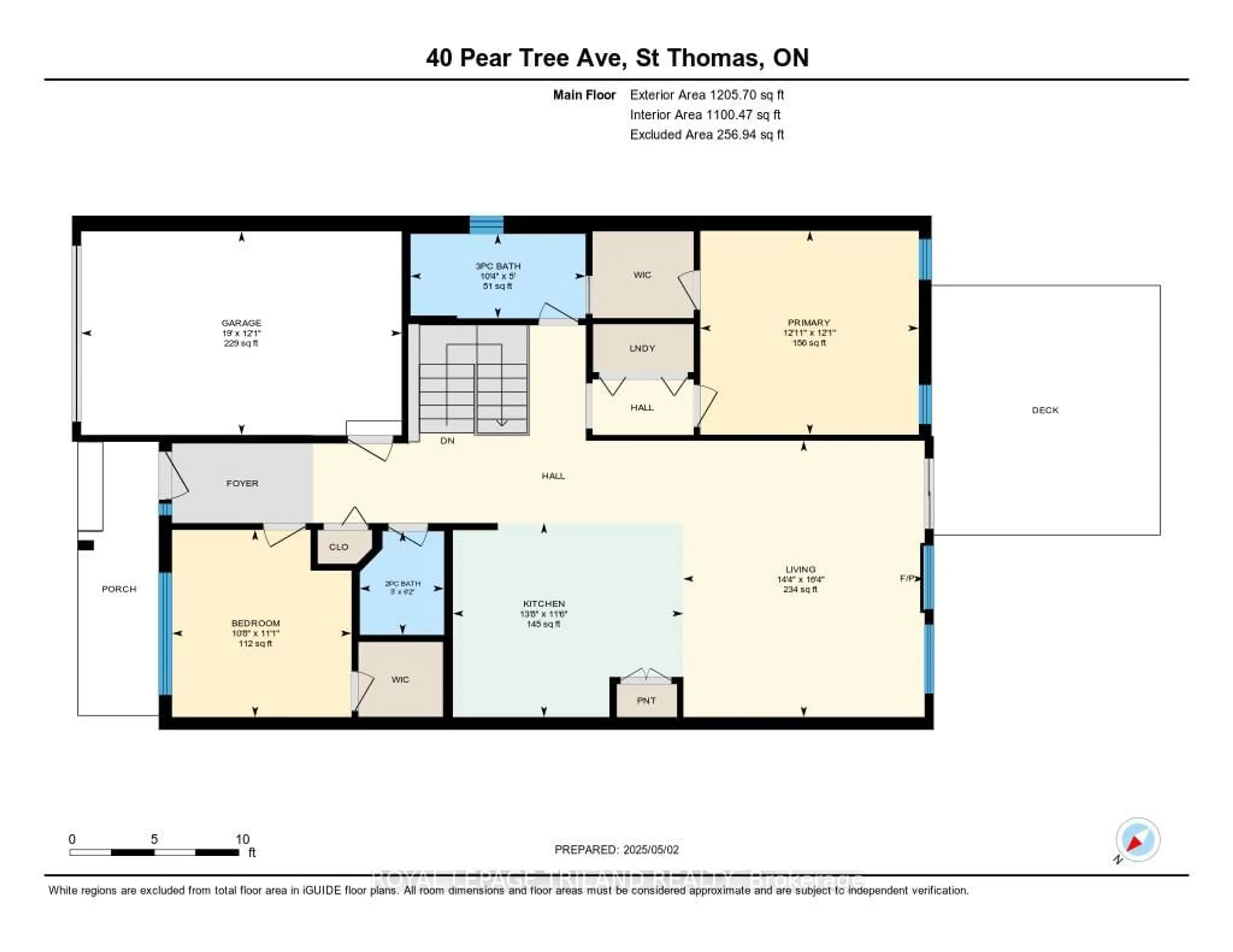Floor plan for 40 Pear Tree Ave, St. Thomas Ontario N5R 1L2