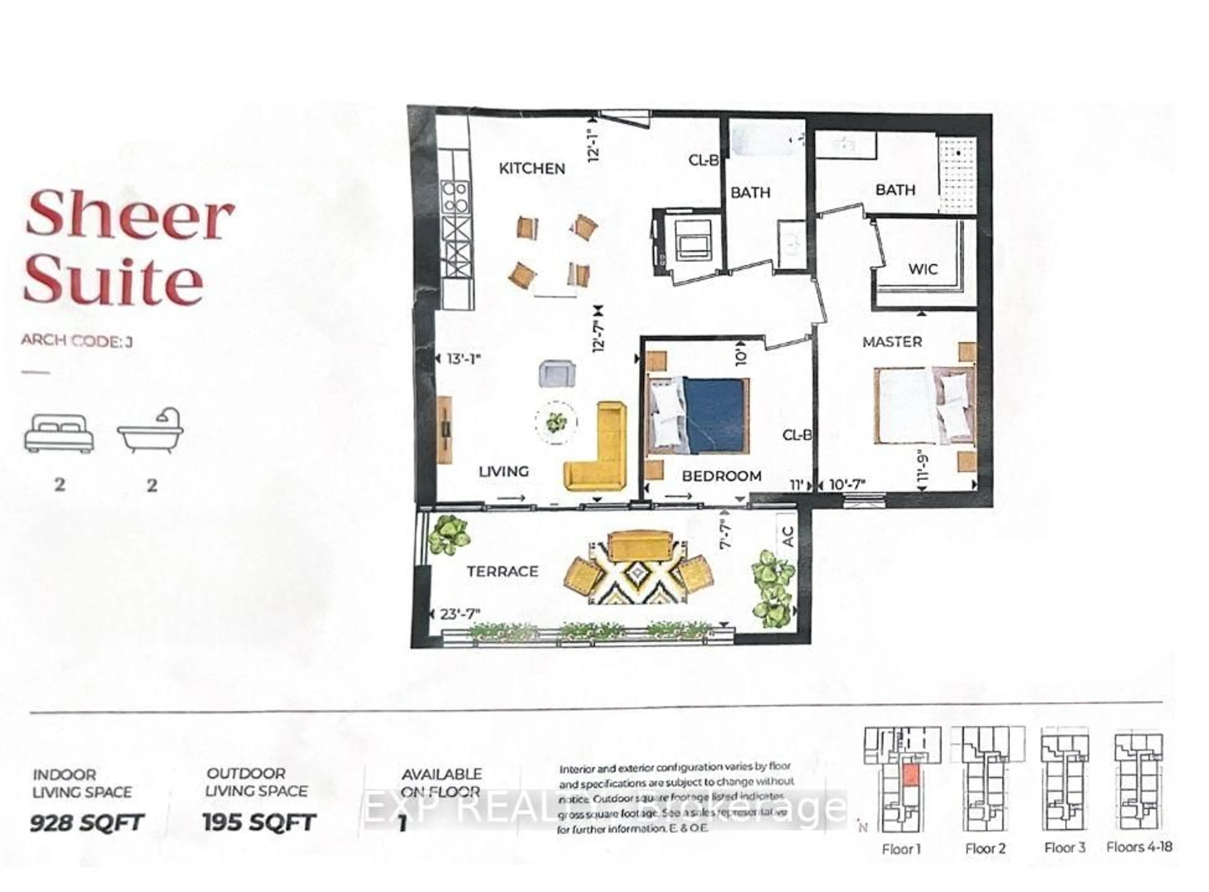 Floor plan for 741 King St #102, Kitchener Ontario N2H 1E5