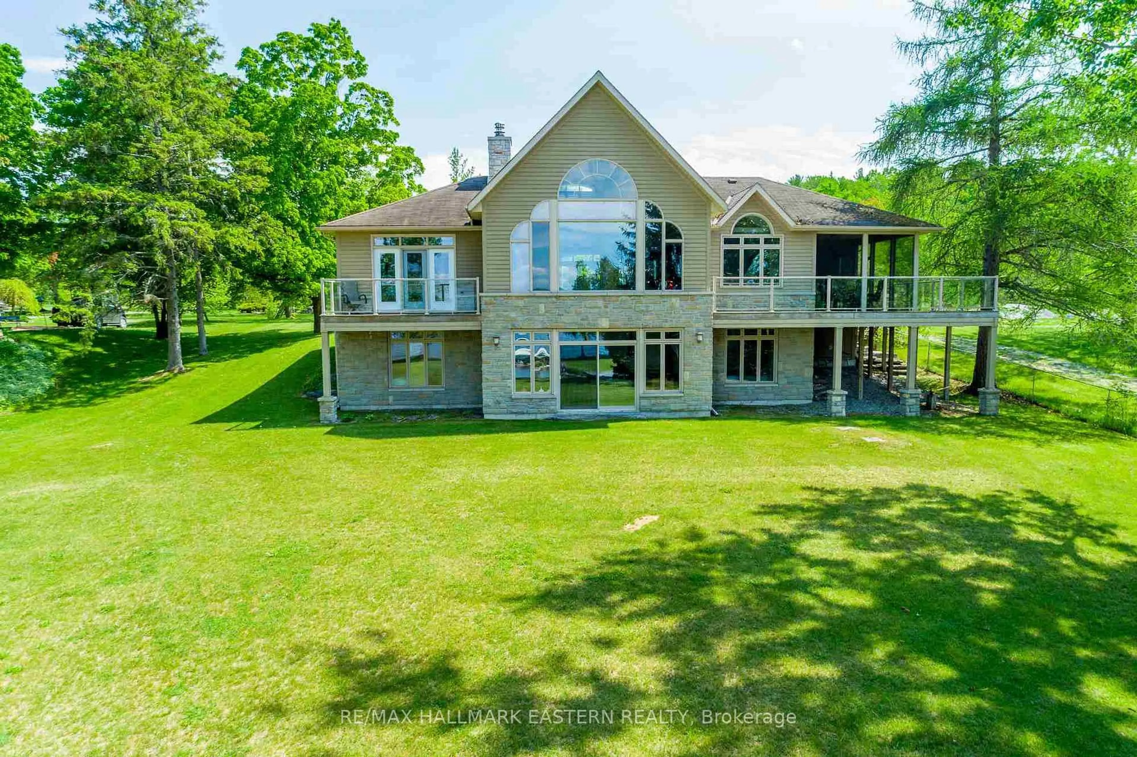 A pic from outside/outdoor area/front of a property/back of a property/a pic from drone, water/lake/river/ocean view for 10 Earl Kennedy Rd, Kawartha Lakes Ontario K0M 1L0