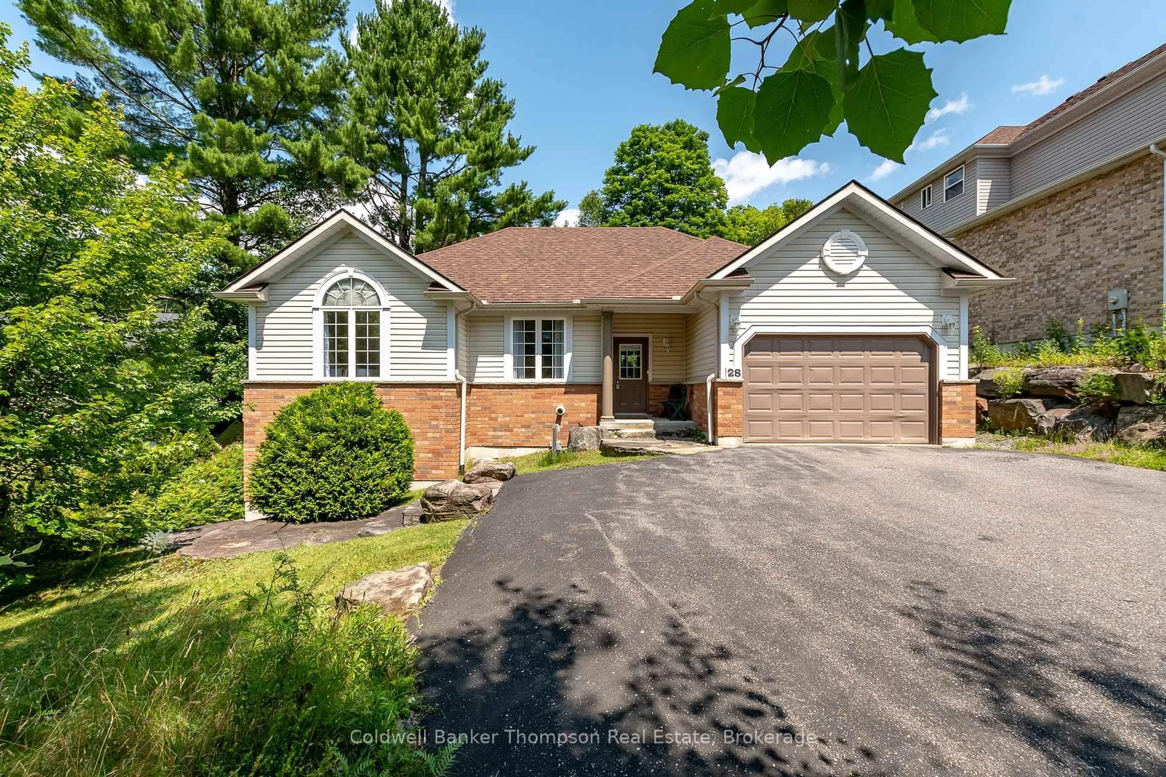 Home with brick exterior material, street for 28 KIRBYS Way, Huntsville Ontario P1H 2M5