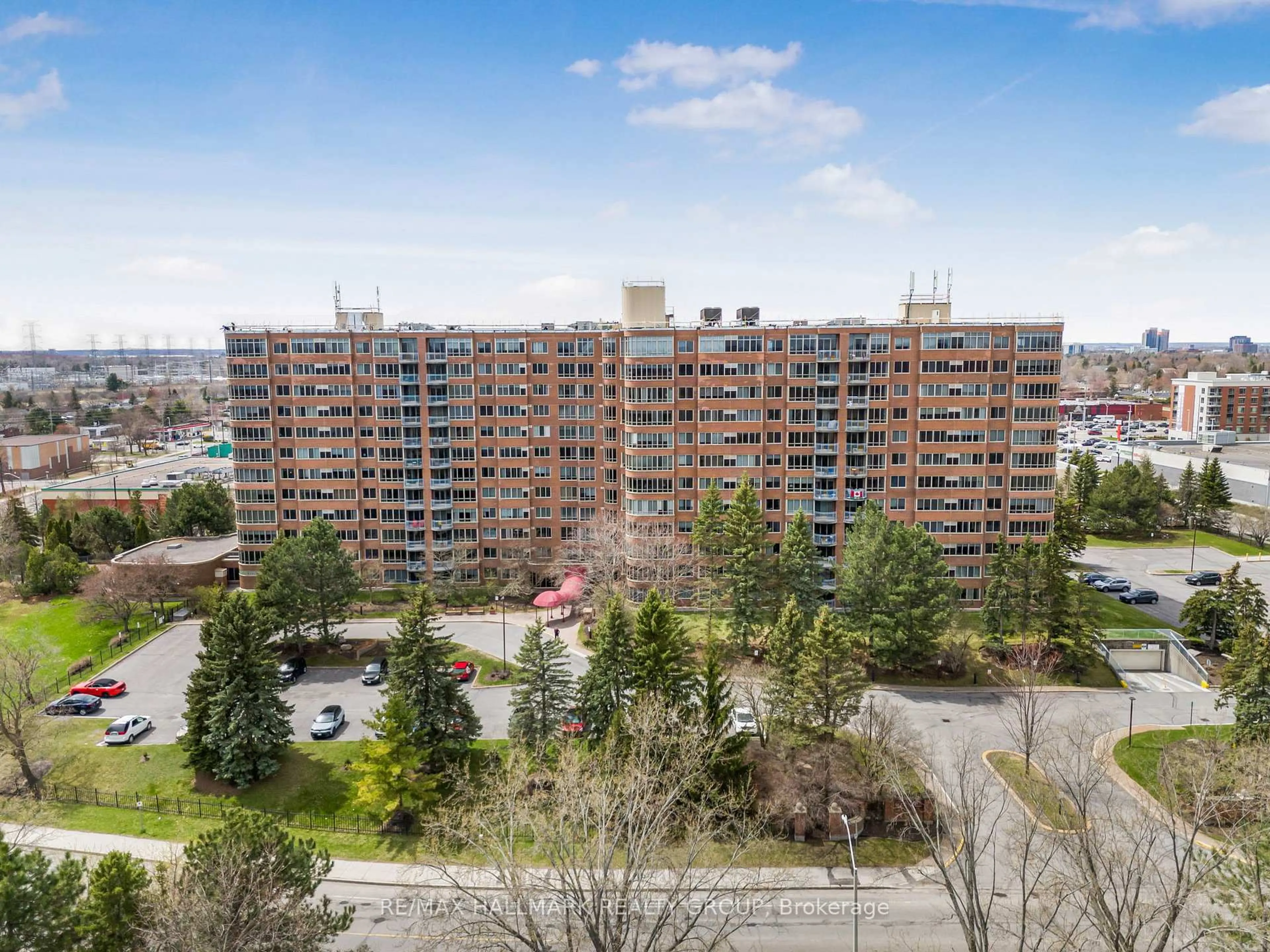 A pic from outside/outdoor area/front of a property/back of a property/a pic from drone, city buildings view from balcony for 100 GRANT CARMAN Dr #1109, Ottawa Ontario K2E 8B8