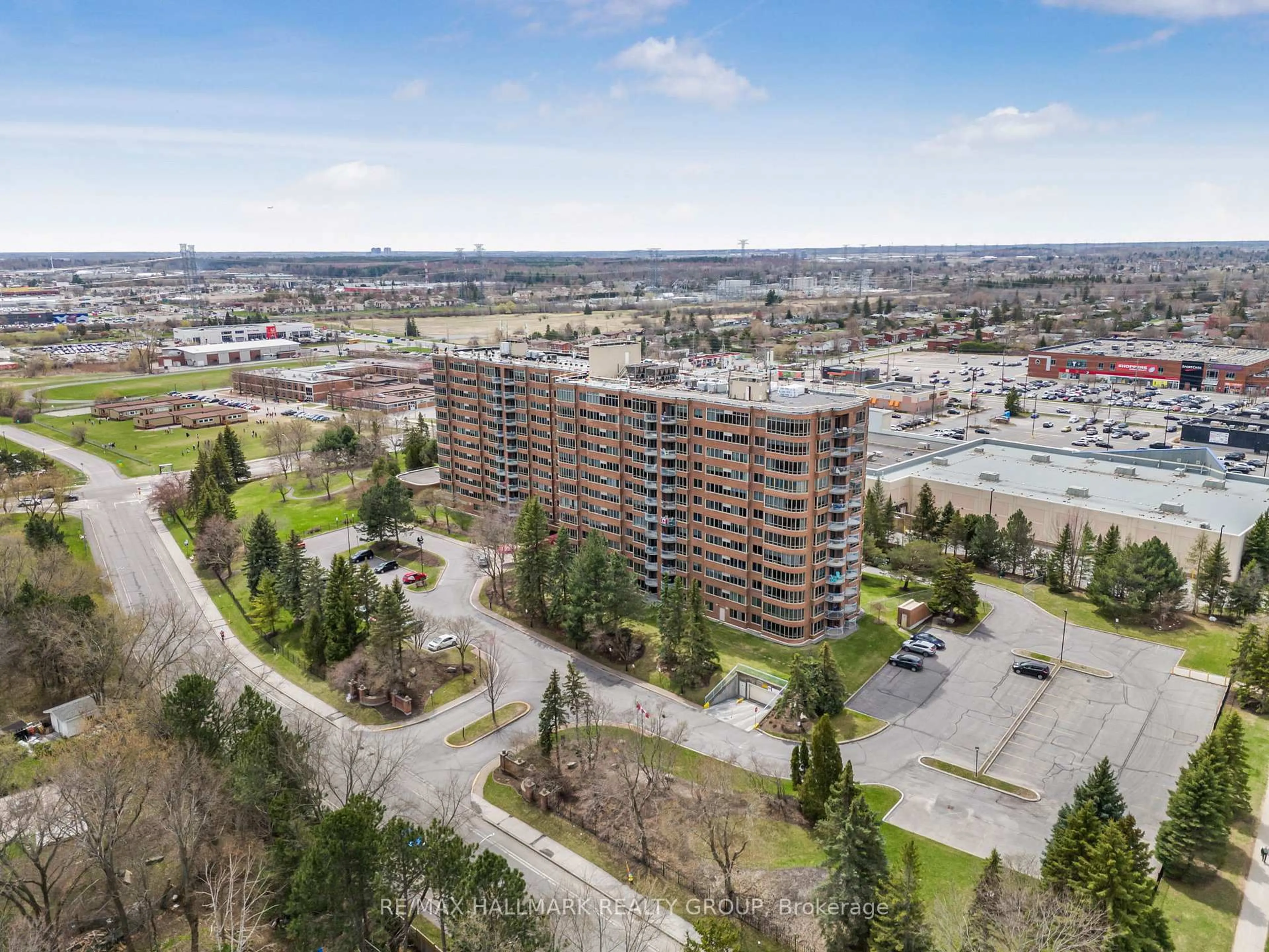 A pic from outside/outdoor area/front of a property/back of a property/a pic from drone, city buildings view from balcony for 100 GRANT CARMAN Dr #1109, Ottawa Ontario K2E 8B8