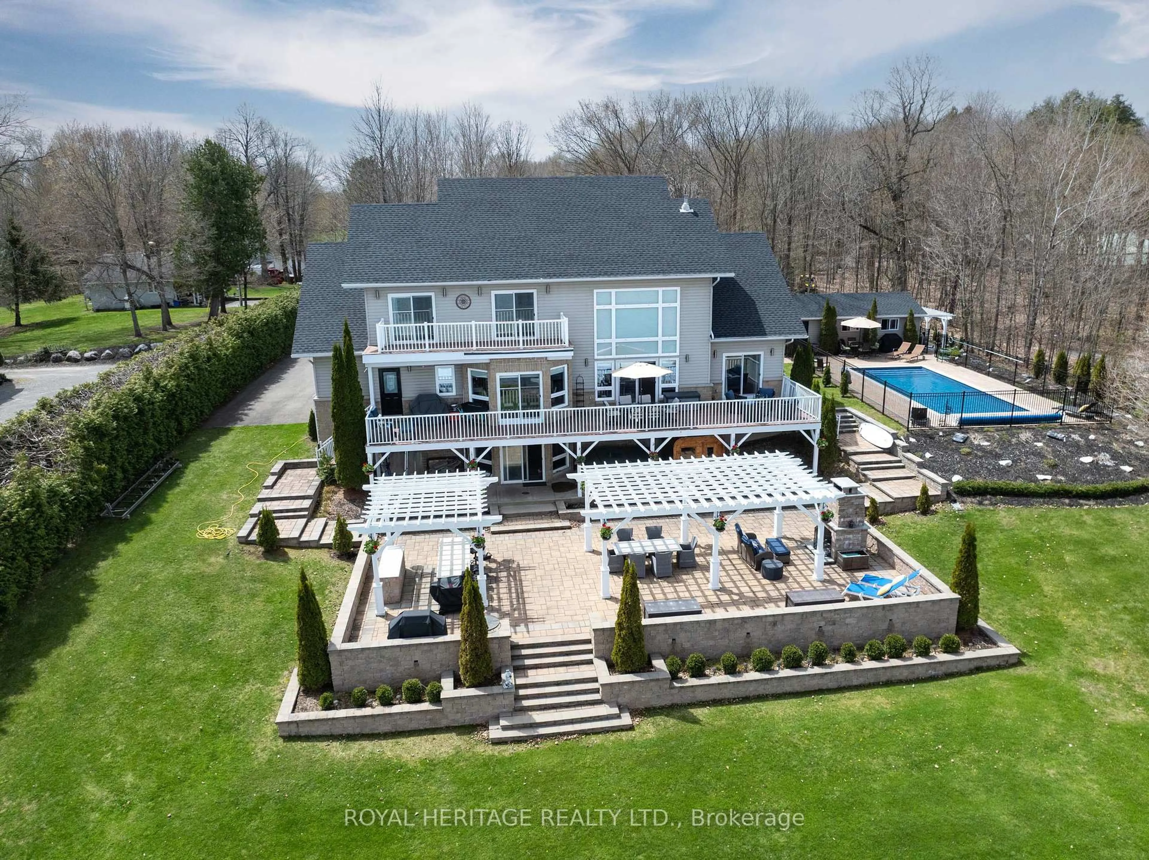 A pic from outside/outdoor area/front of a property/back of a property/a pic from drone, water/lake/river/ocean view for 4788B BRITON HOUGHTON BAY Rd, Rideau Lakes Ontario K0G 1V0