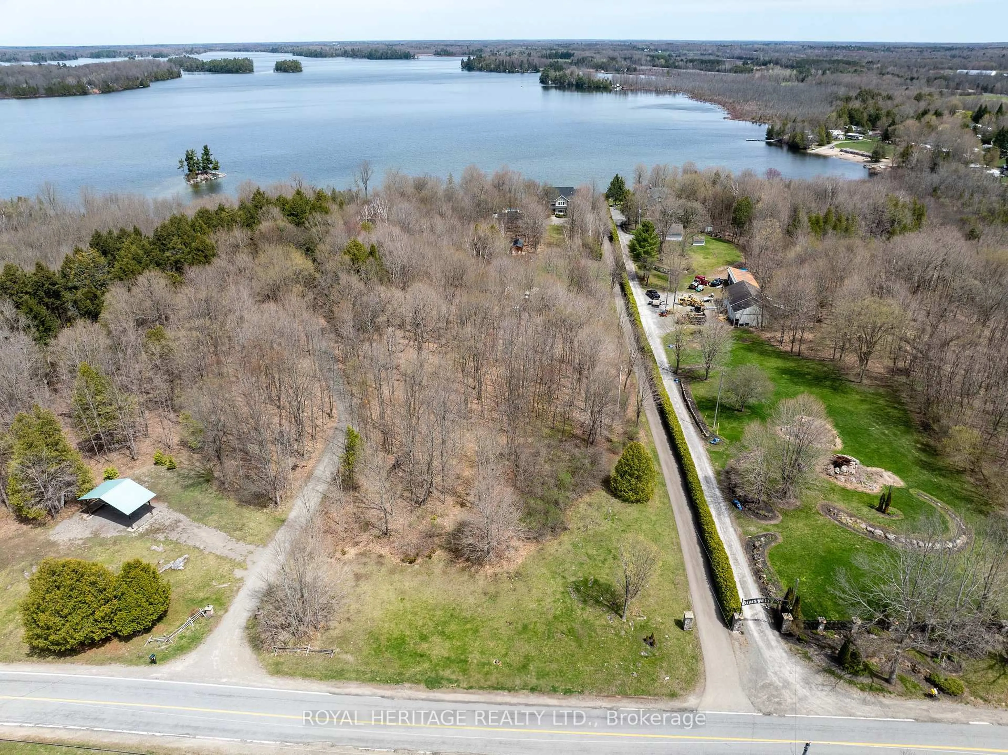 A pic from outside/outdoor area/front of a property/back of a property/a pic from drone, water/lake/river/ocean view for 4788B BRITON HOUGHTON BAY Rd, Rideau Lakes Ontario K0G 1V0