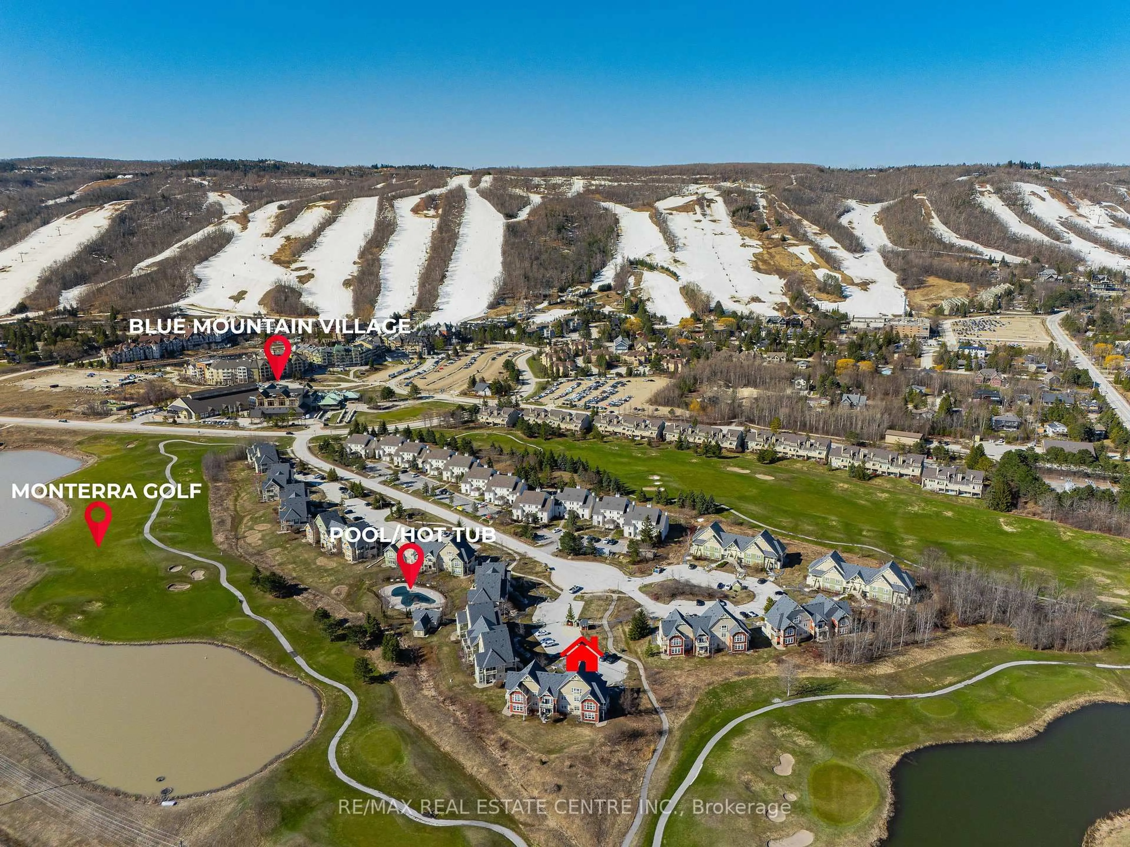 A pic from outside/outdoor area/front of a property/back of a property/a pic from drone, mountain view for 125 FAIRWAY Crt #228, Blue Mountains Ontario L9Y 0P8