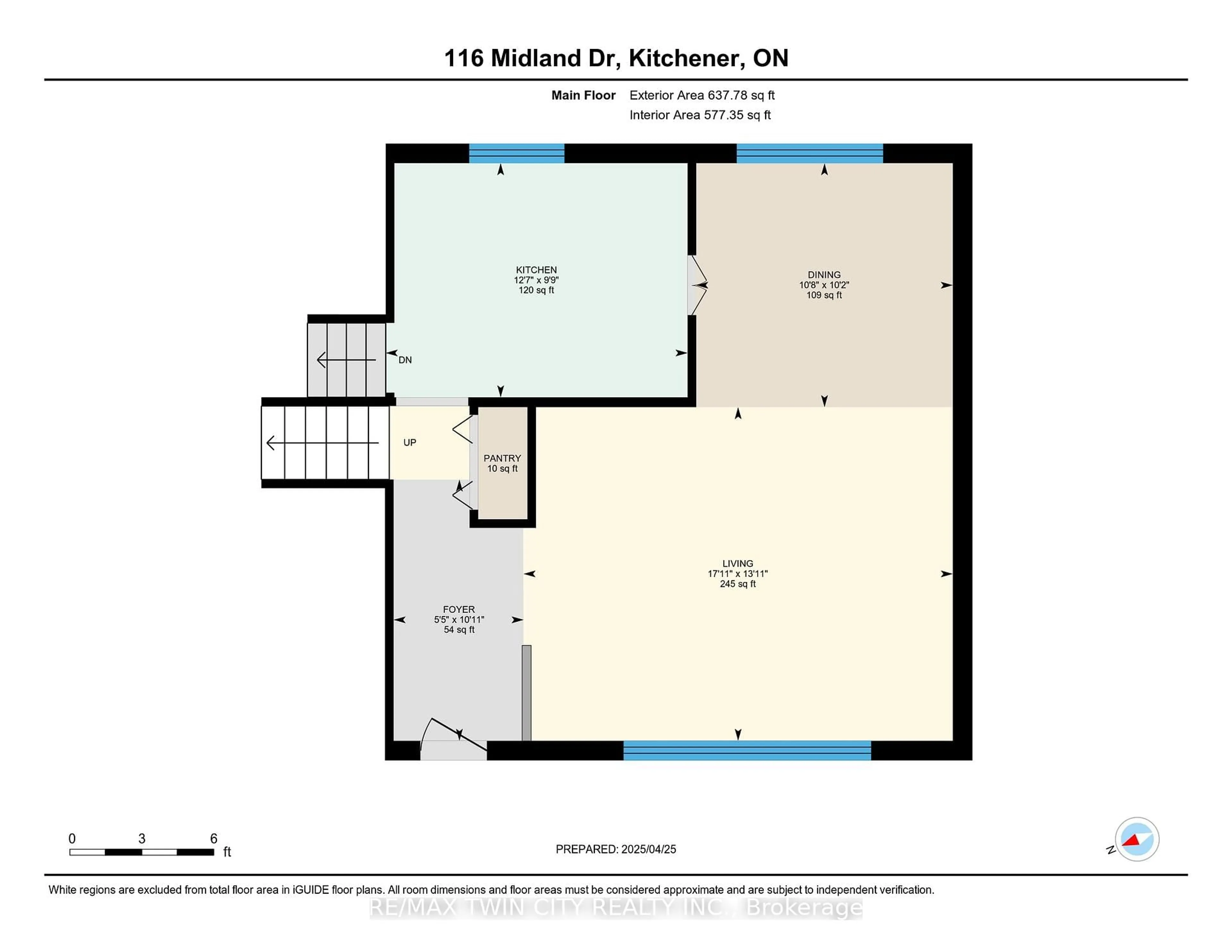 Floor plan for 116 Midland Dr, Kitchener Ontario N2A 2B1