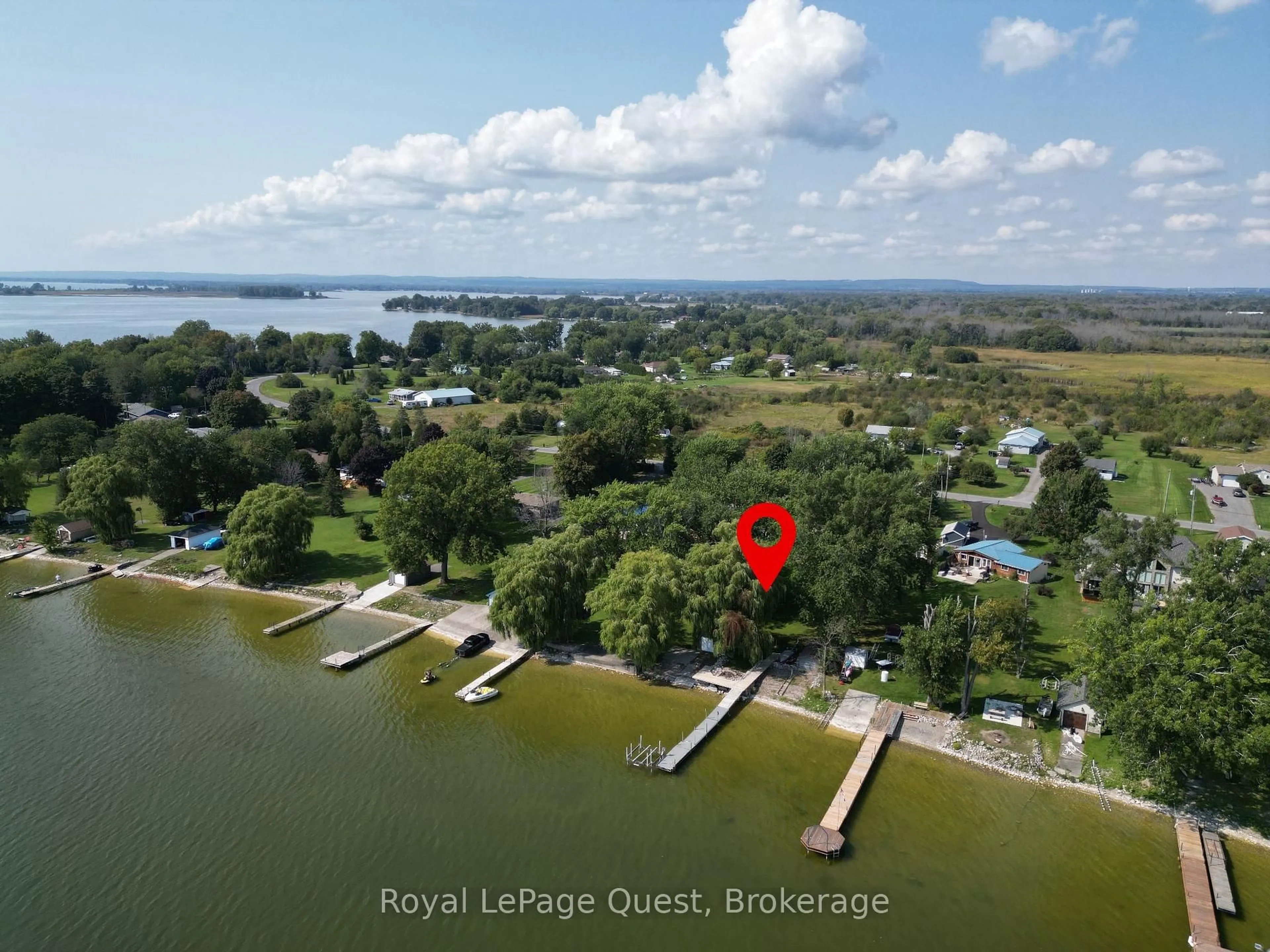 A pic from outside/outdoor area/front of a property/back of a property/a pic from drone, water/lake/river/ocean view for 476 Hiscock Shores Rd, Prince Edward County Ontario K0K 1L0