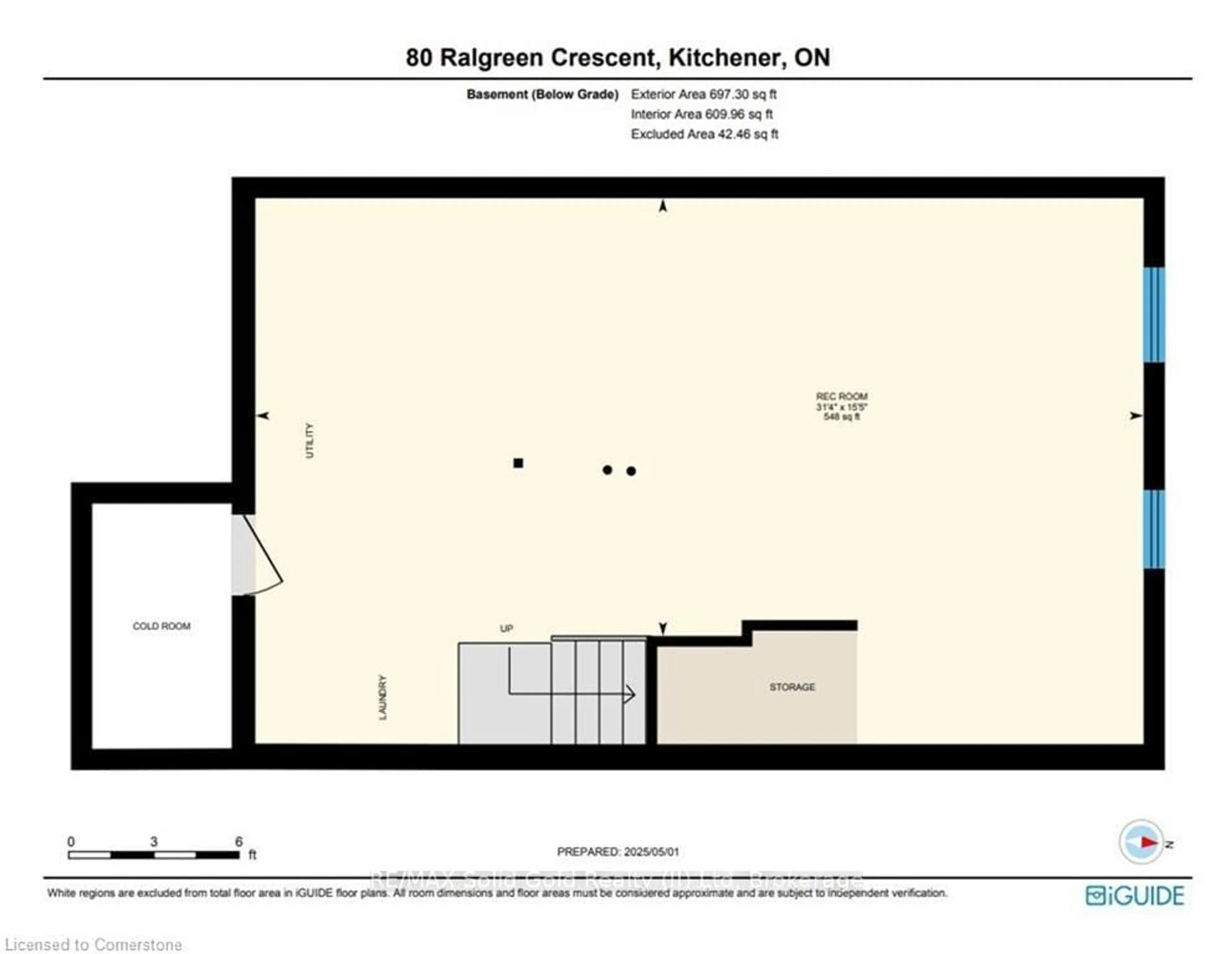 Floor plan for 80 Ralgreen Cres, Kitchener Ontario N2M 1T9
