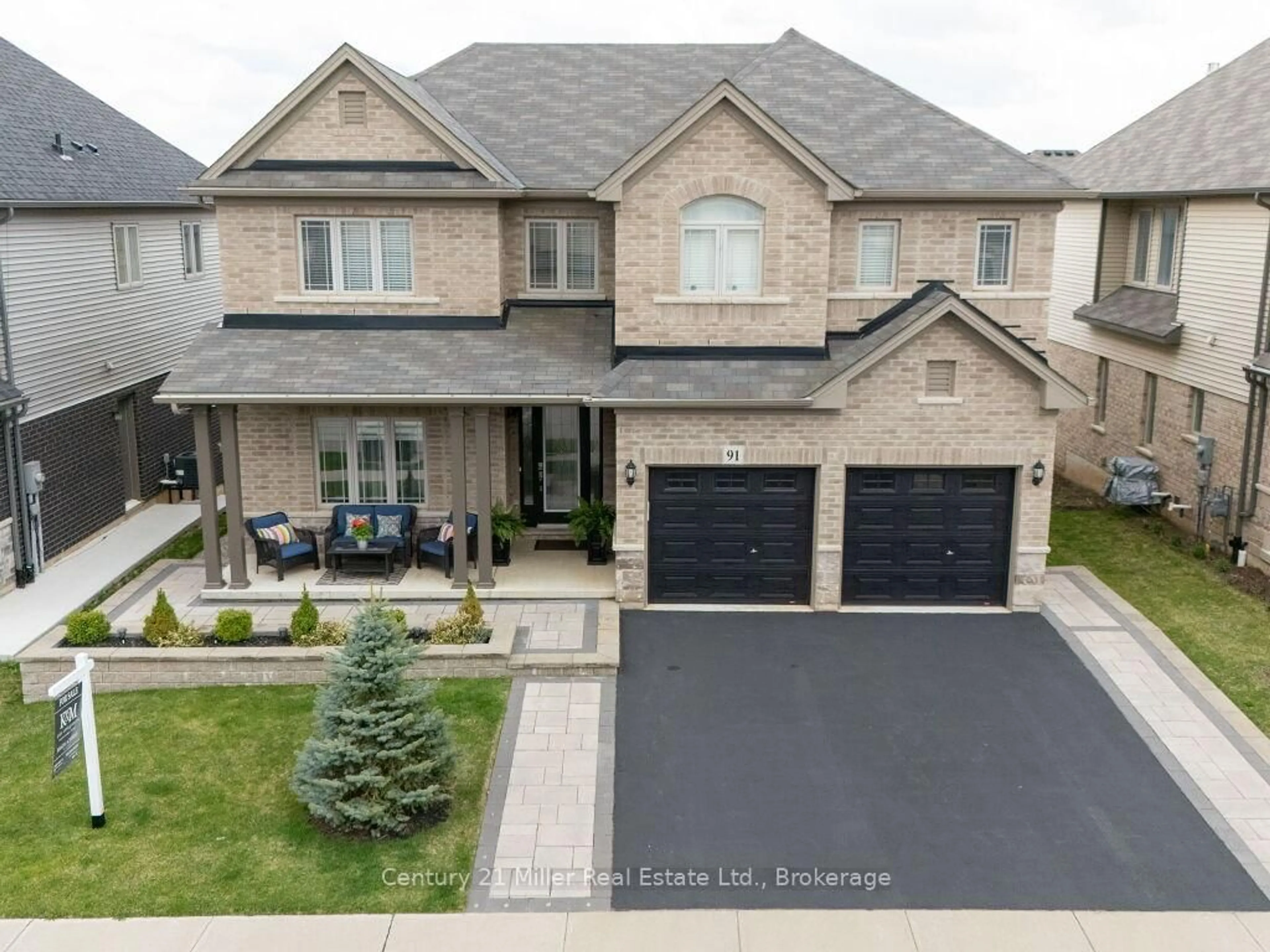 Home with brick exterior material, street for 91 Lorne Card Dr, Brant Ontario N3L 0E7