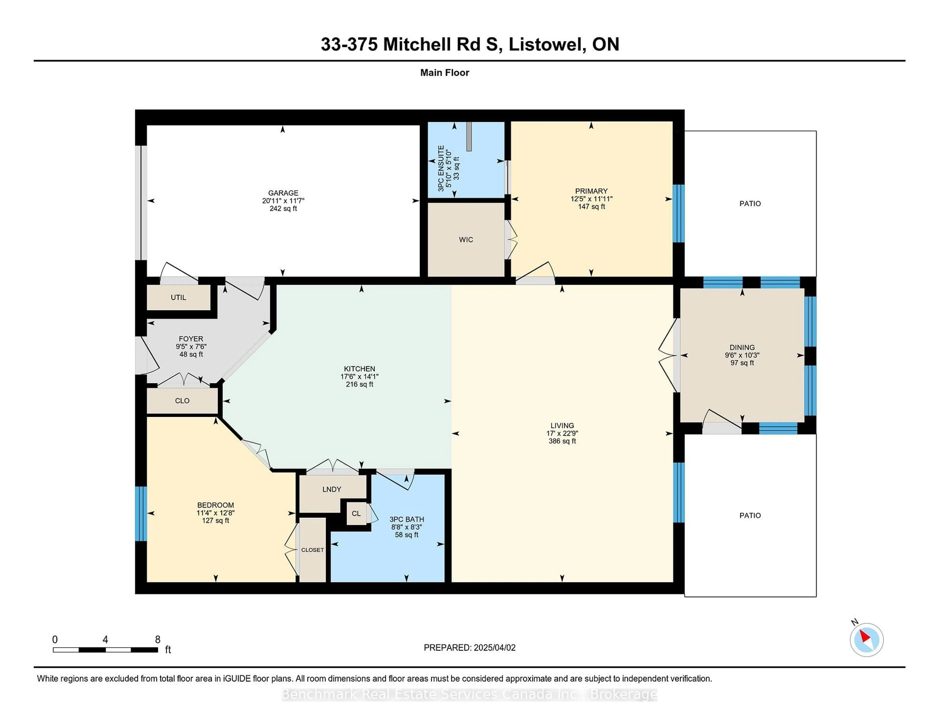 Floor plan for 375 Mitchell Rd #33, North Perth Ontario N4W 0H4