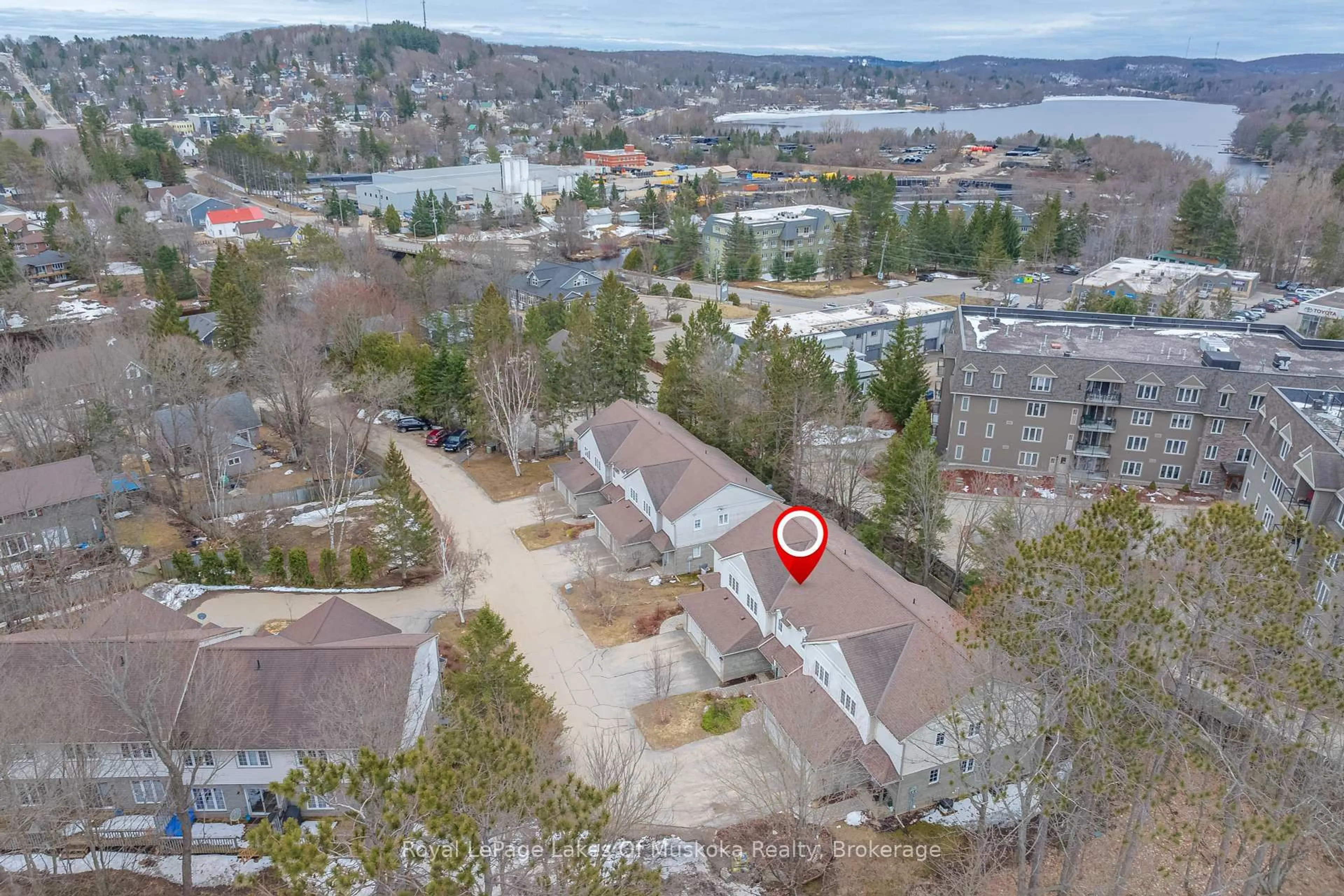 A pic from outside/outdoor area/front of a property/back of a property/a pic from drone, unknown for 20 Dairy Lane #B2, Huntsville Ontario P1H 2L1
