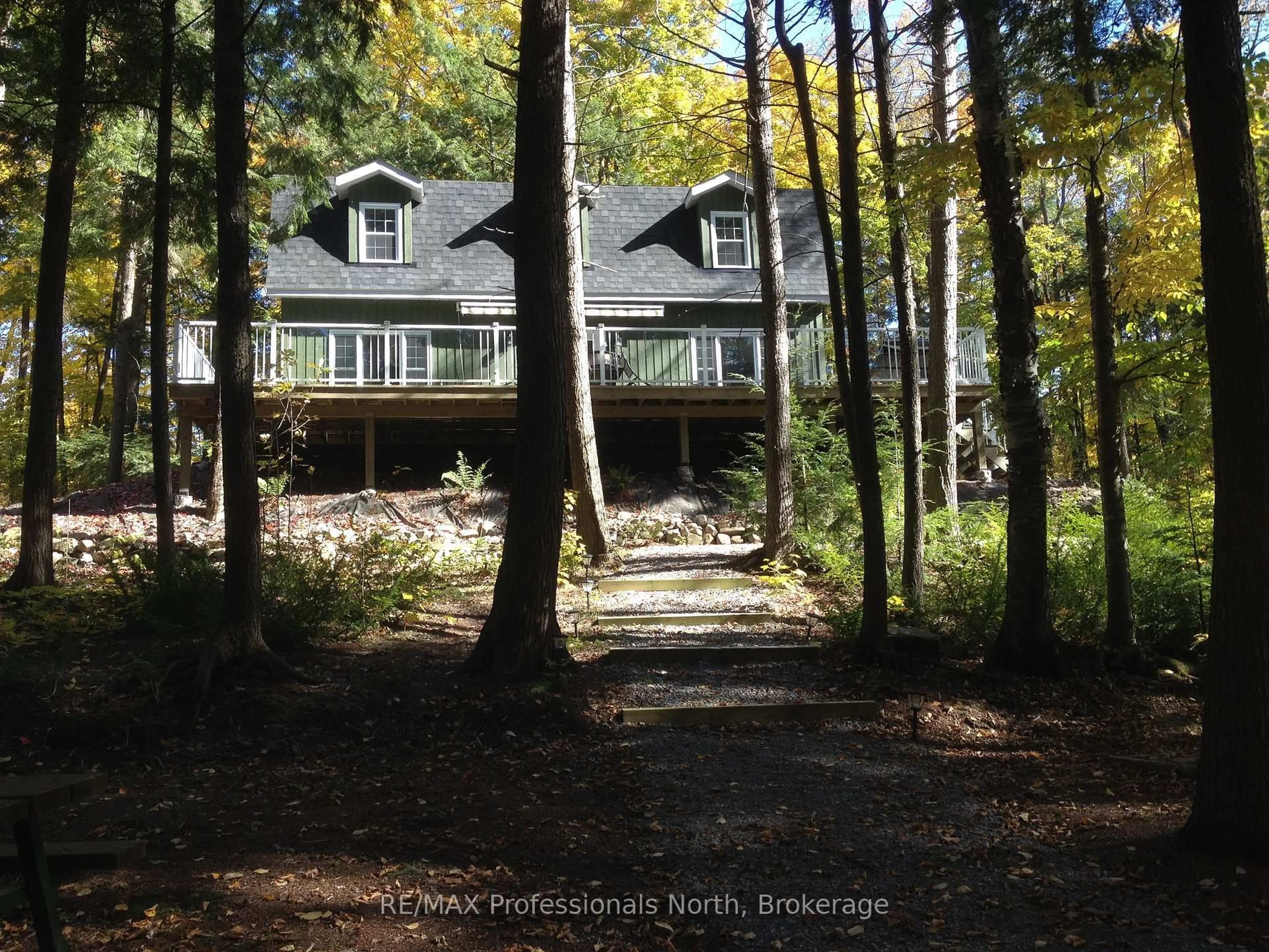 A pic from outside/outdoor area/front of a property/back of a property/a pic from drone, forest/trees view for 1289 GRANDPA'S Tr, Highlands East Ontario K0M 1X0