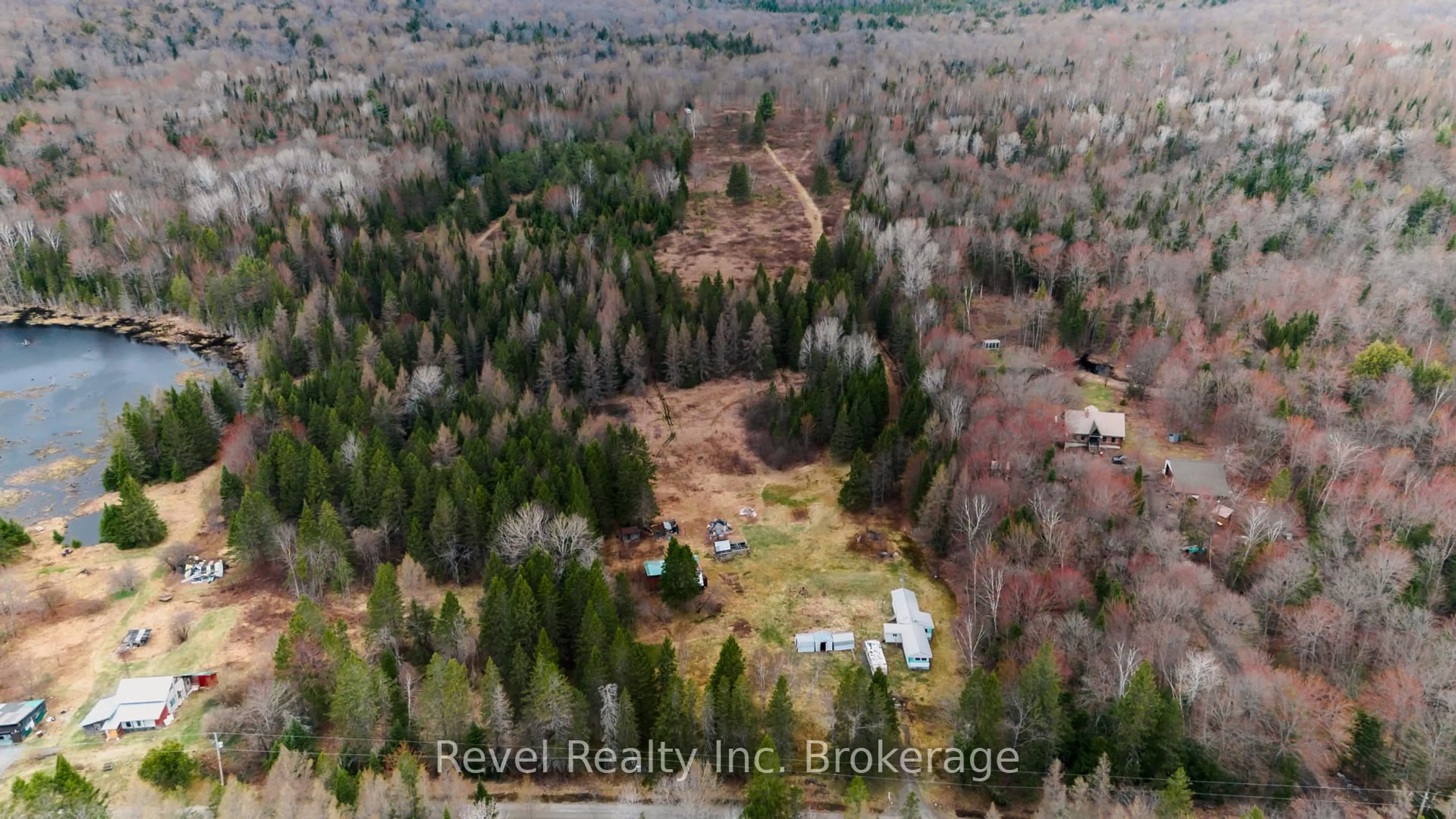 A pic from outside/outdoor area/front of a property/back of a property/a pic from drone, forest/trees view for 526 Star Lake Rd, Perry Ontario P0A 1J0