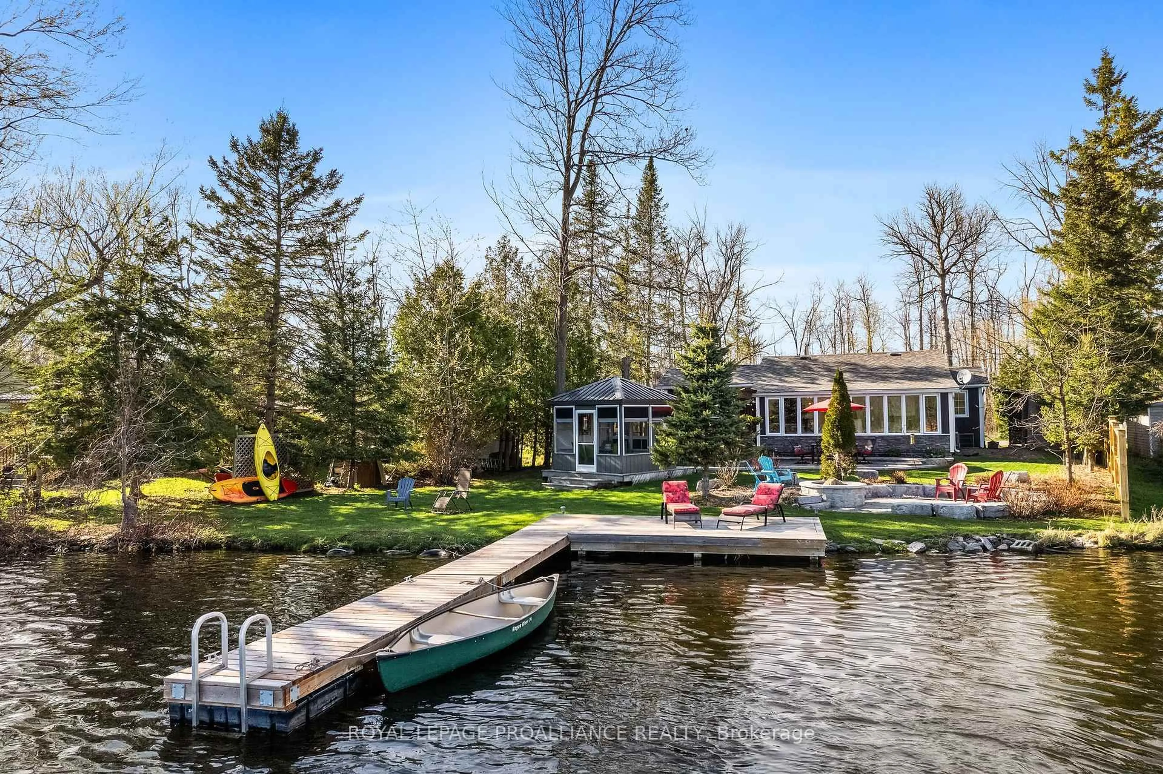 Patio, water/lake/river/ocean view for 166 Marsh Point Lane, Hastings Ontario K0K 2C0